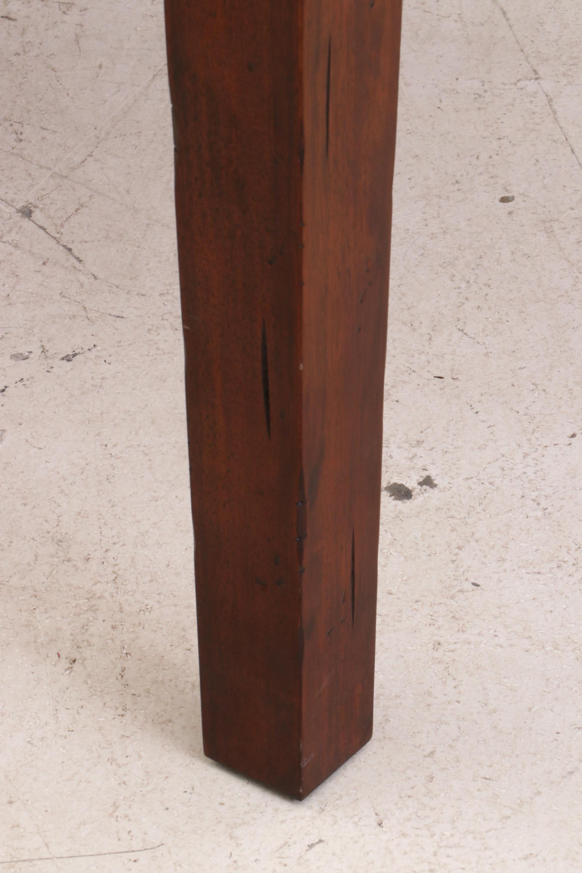 Pier 1 Leather Upholstered Chairs and Mahogany Wooden Table