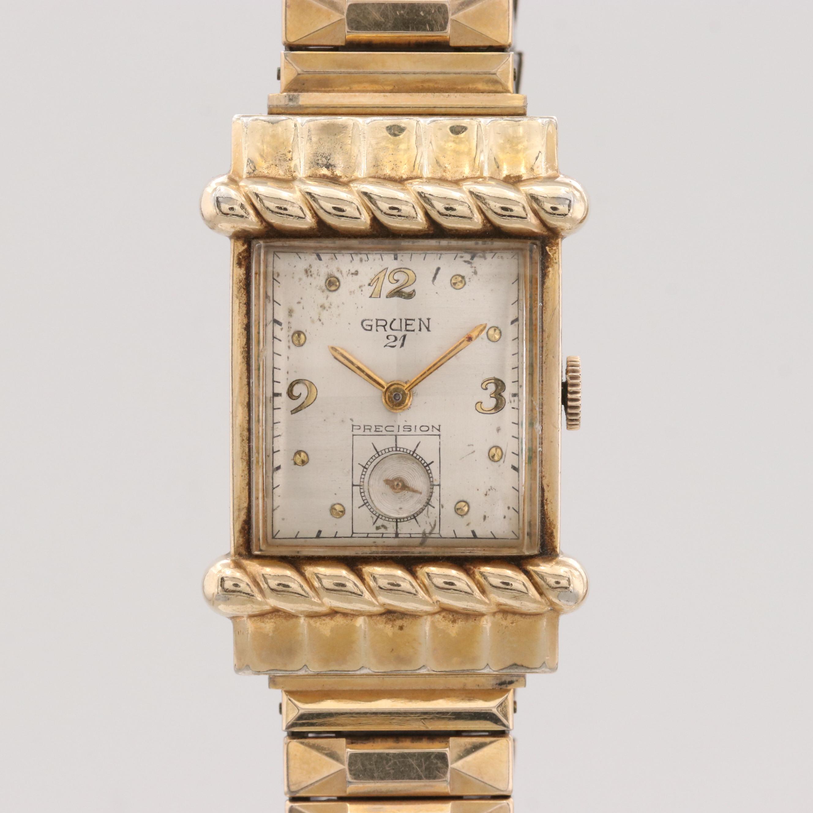 Vintage Gruen Veri-Thin Gold Filled Stem Wind Watch
