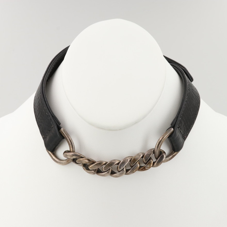 Chrome Hearts Sterling Silver Collar Necklace