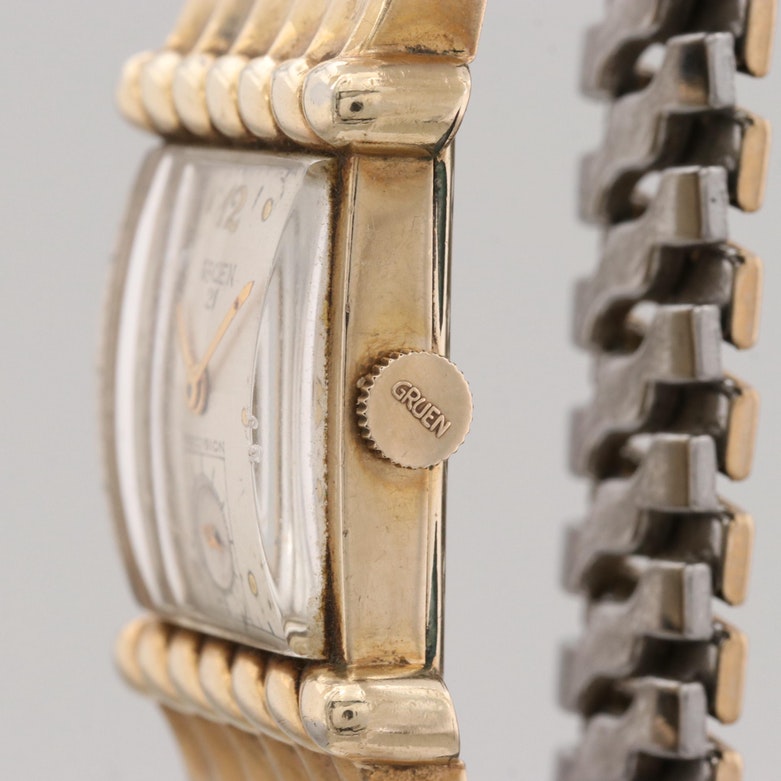 Vintage Gruen Veri-Thin Gold Filled Stem Wind Watch