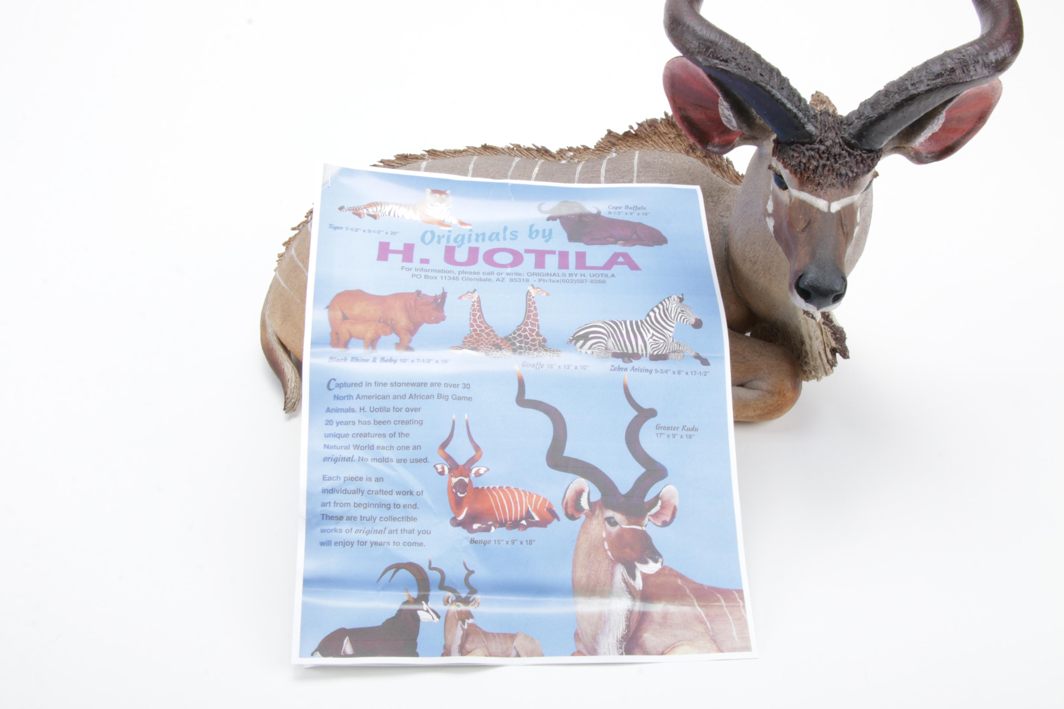 Heidi Uotila Resin Sculpture "Greater Kuda"