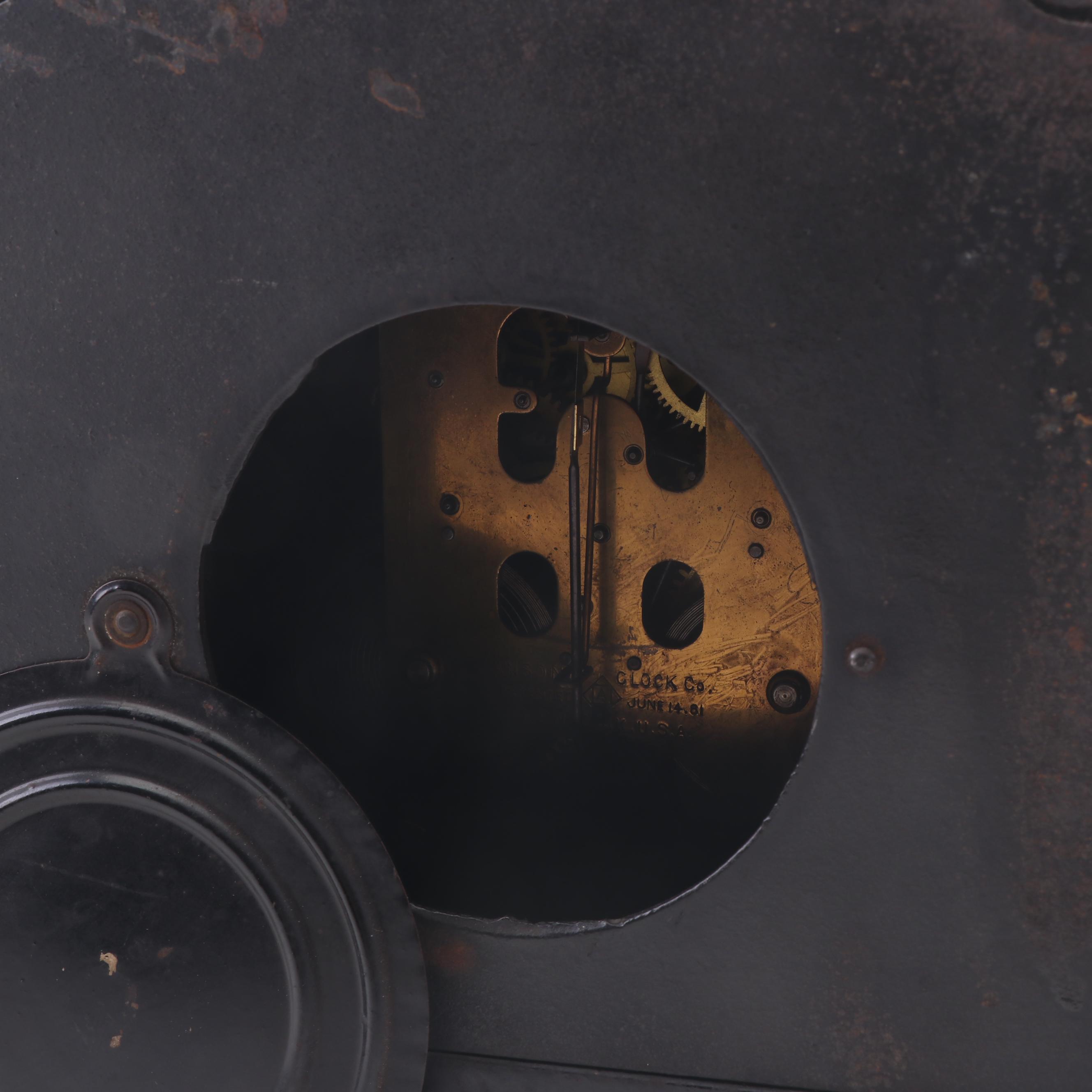 Ansonia Porcelain Face Cast Iron Mantel Clock, Early 20th Century