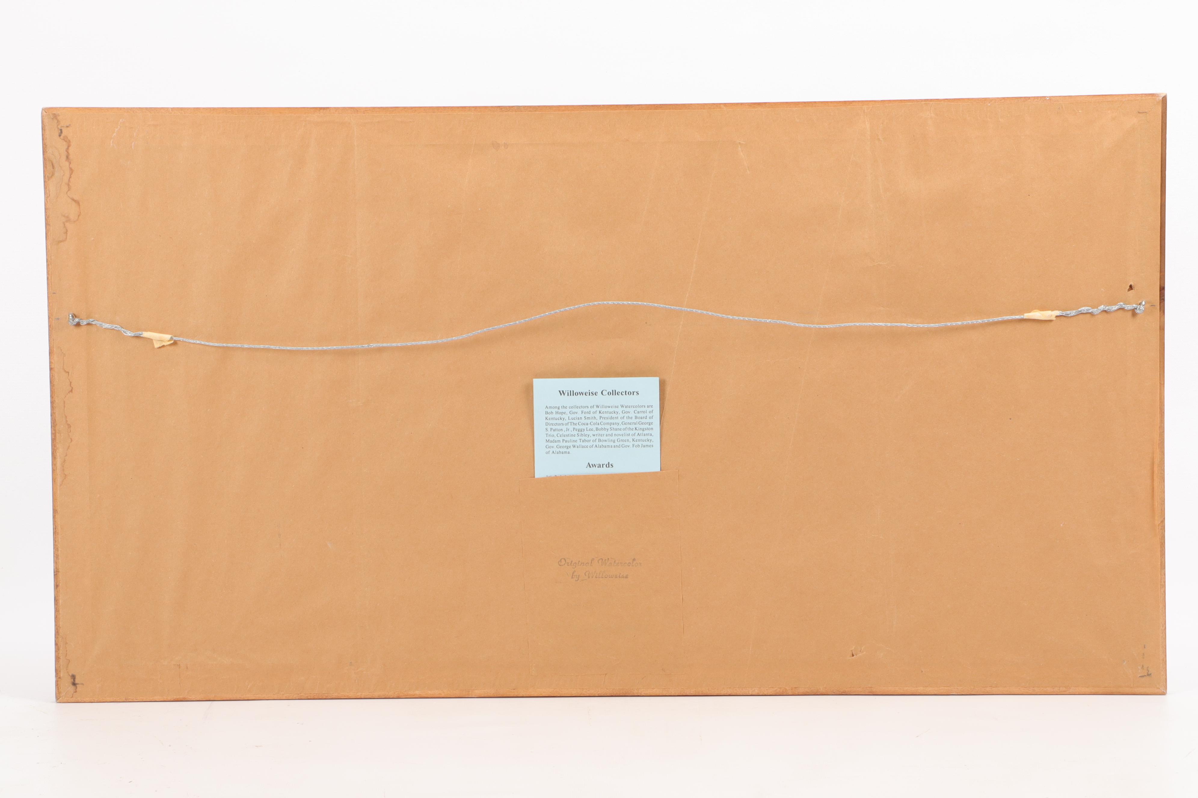 Willoweise Langham Landscape Watercolor Painting of Coastal Scene