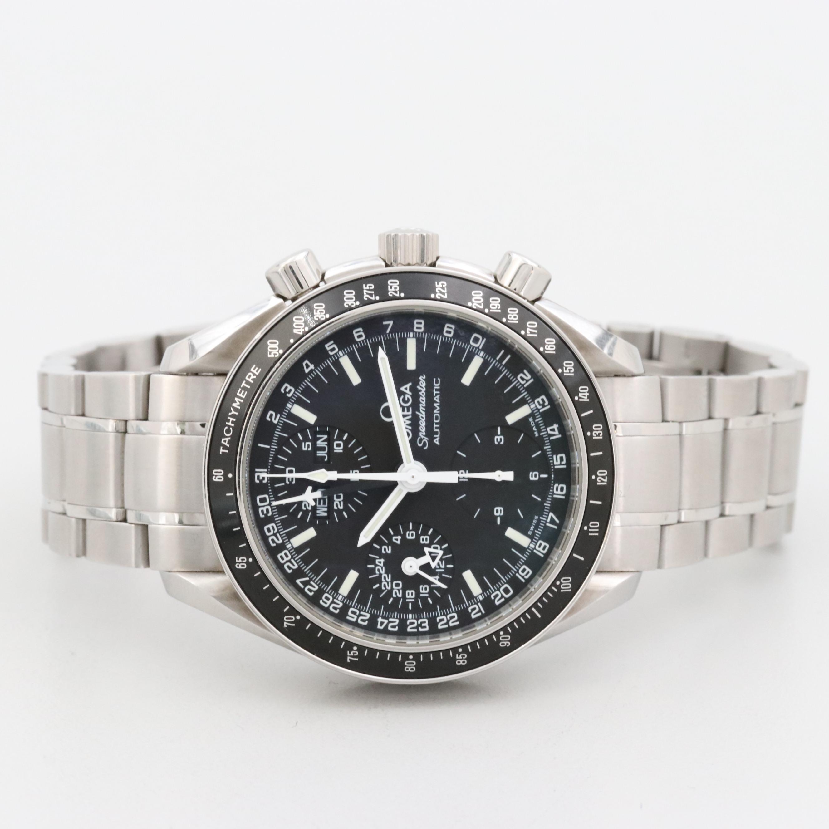 Omega Speedmaster Mark 40 Triple Calendar Steel Automatic Chronograph Circa 1998