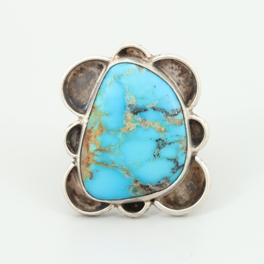 Southwestern Sterling Silver Turquoise Ring