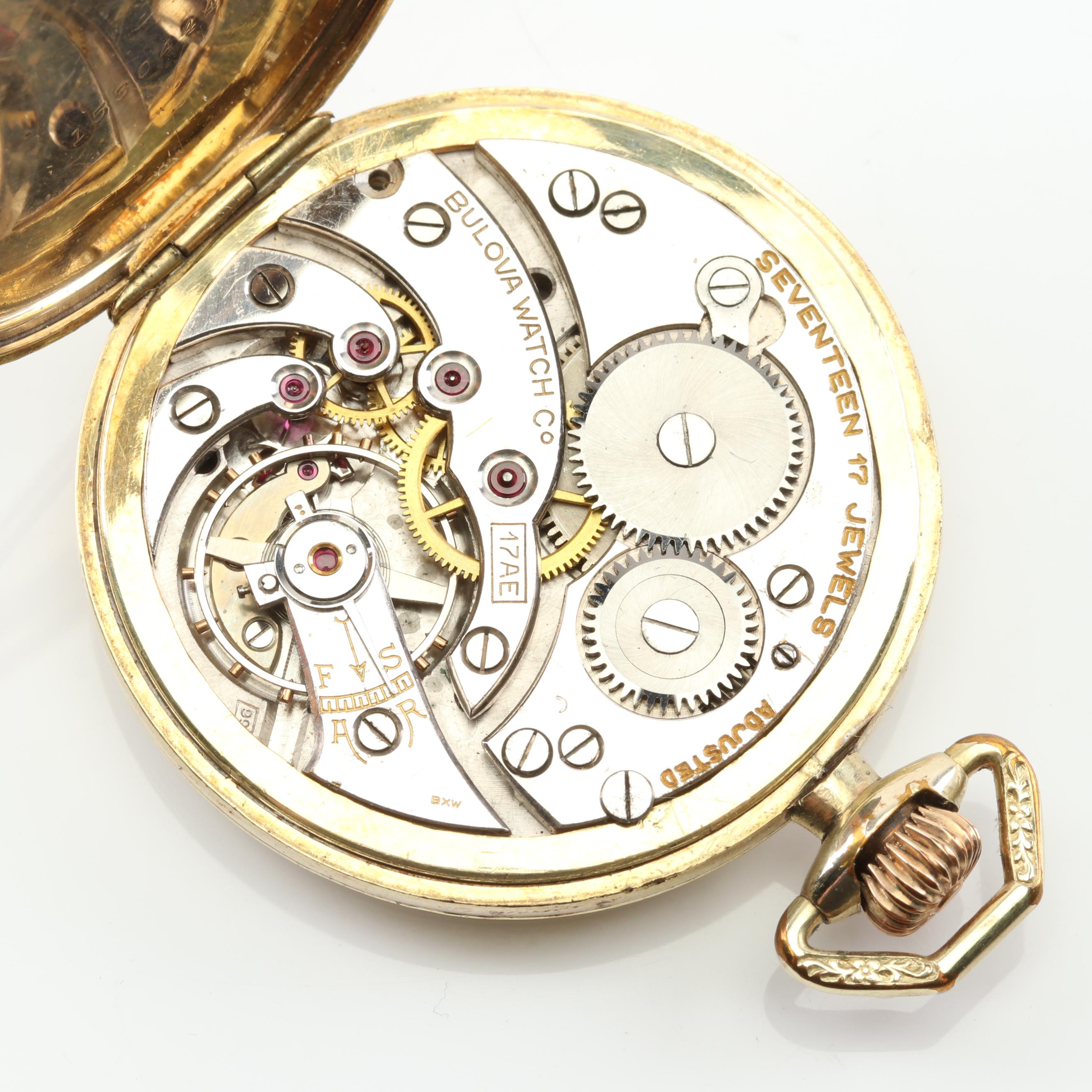 Bulova Gold Plated Pocket Watch