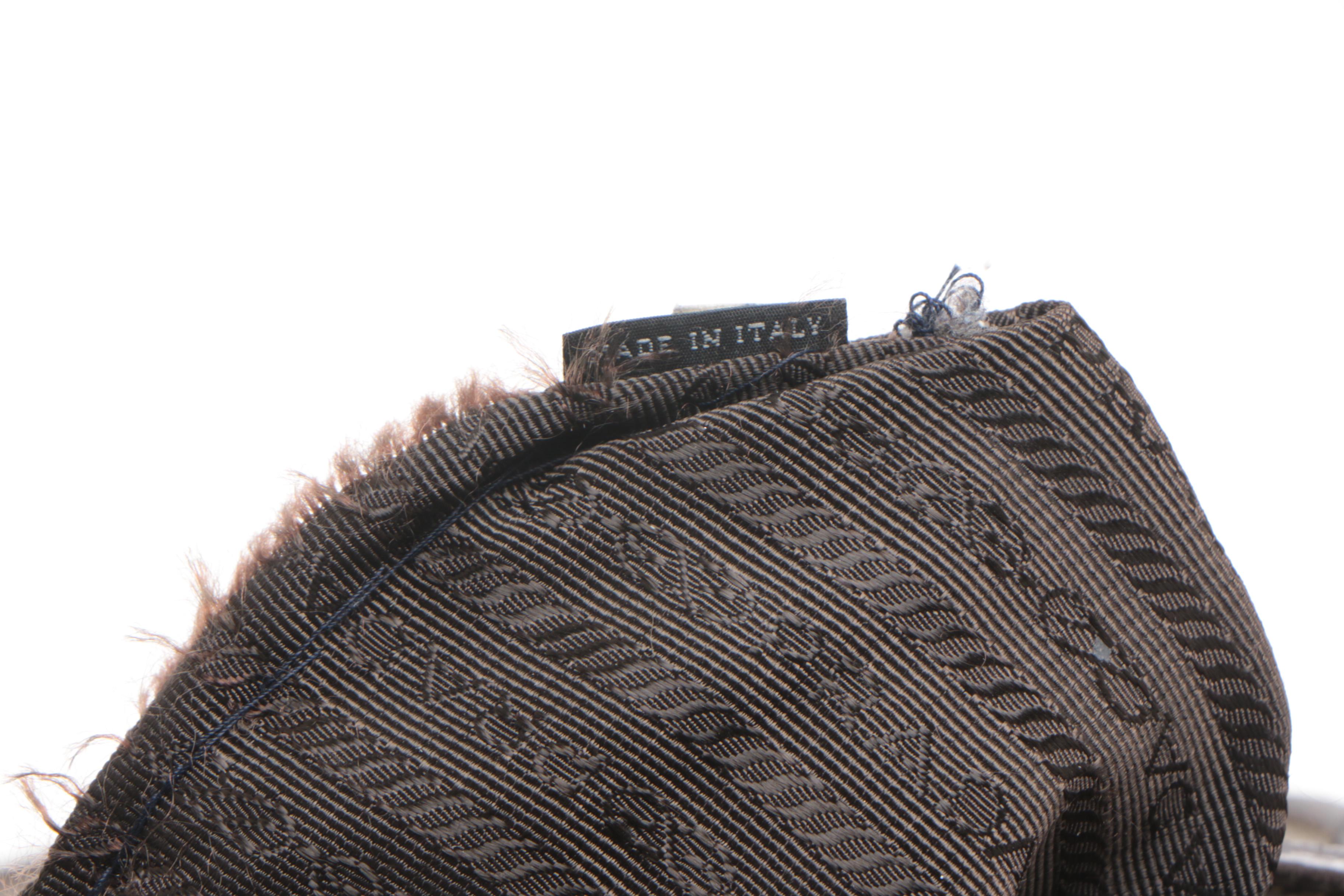 Prada Grey Pebbled Daino Leather Shoulder Bag