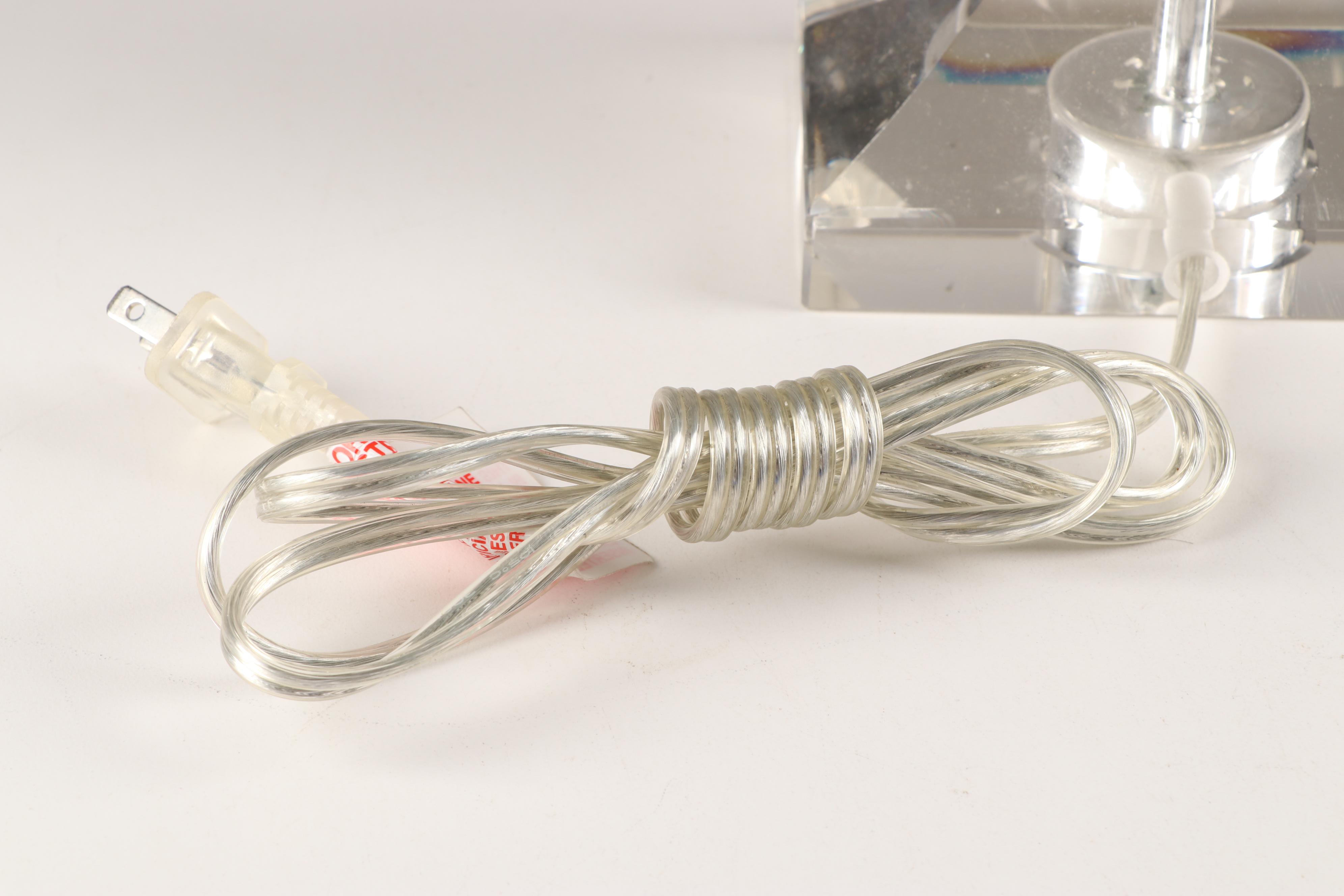 Glass Urn Form Table Lamps, Contemporary