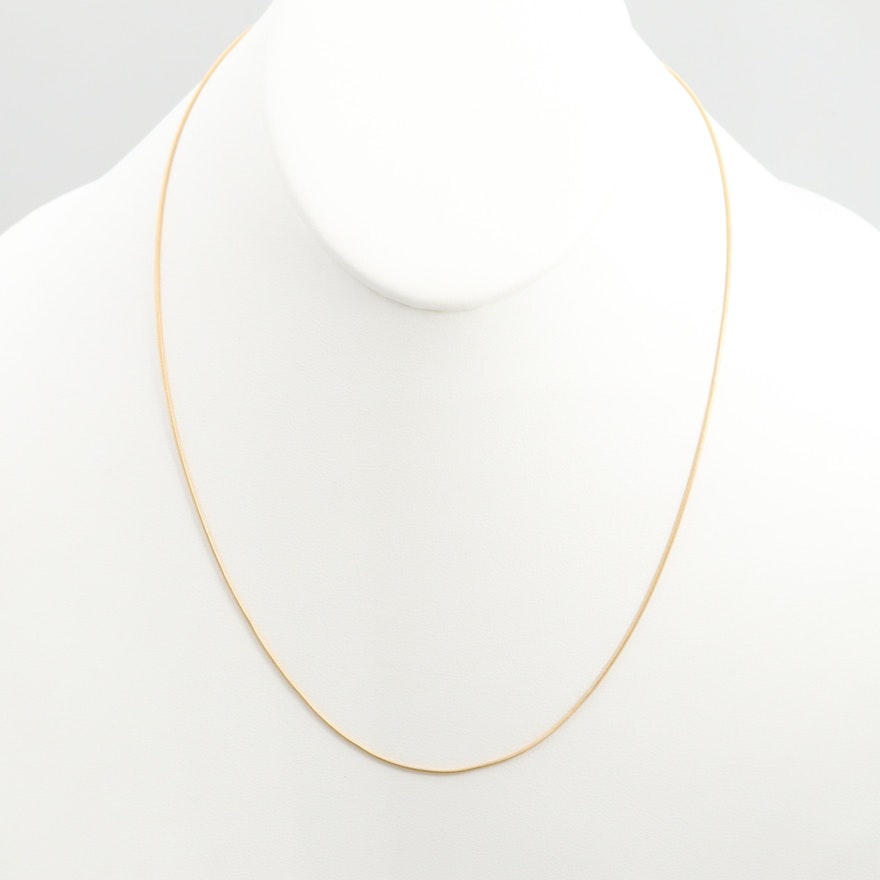 14K Yellow Gold Chain Necklace