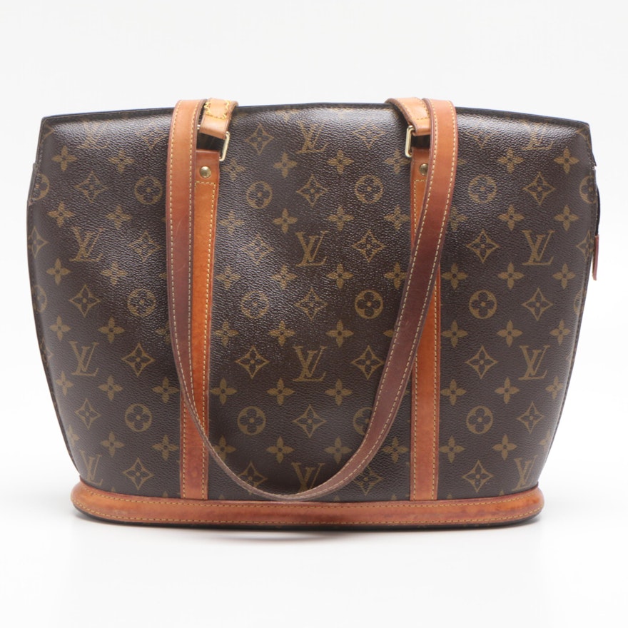 Louis Vuitton Monogram Canvas Babylone Tote Bag Trimmed in Vachetta Leather