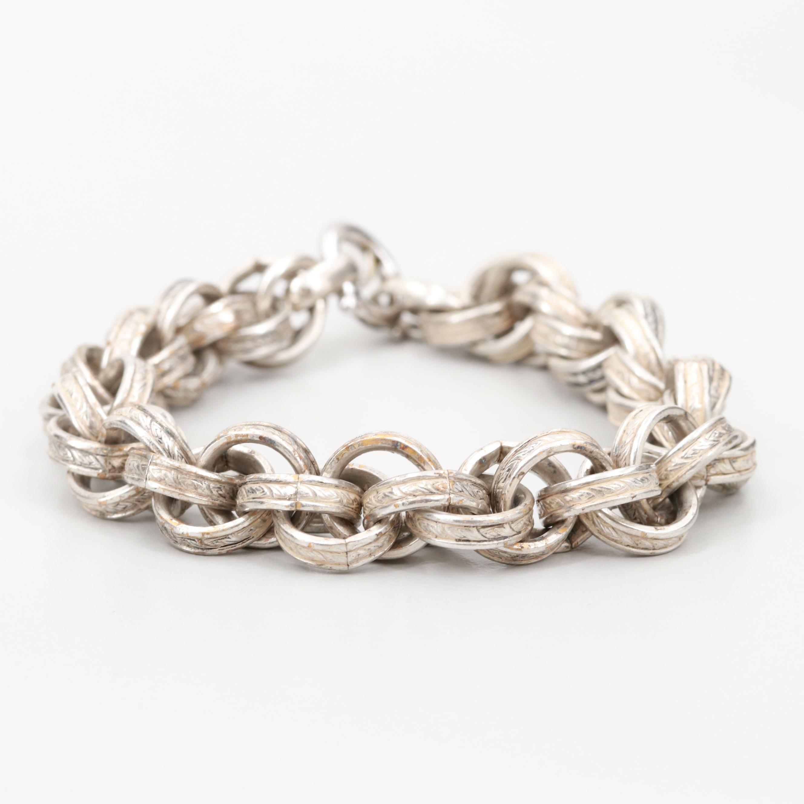 Napier Silver Tone Chain Bracelet