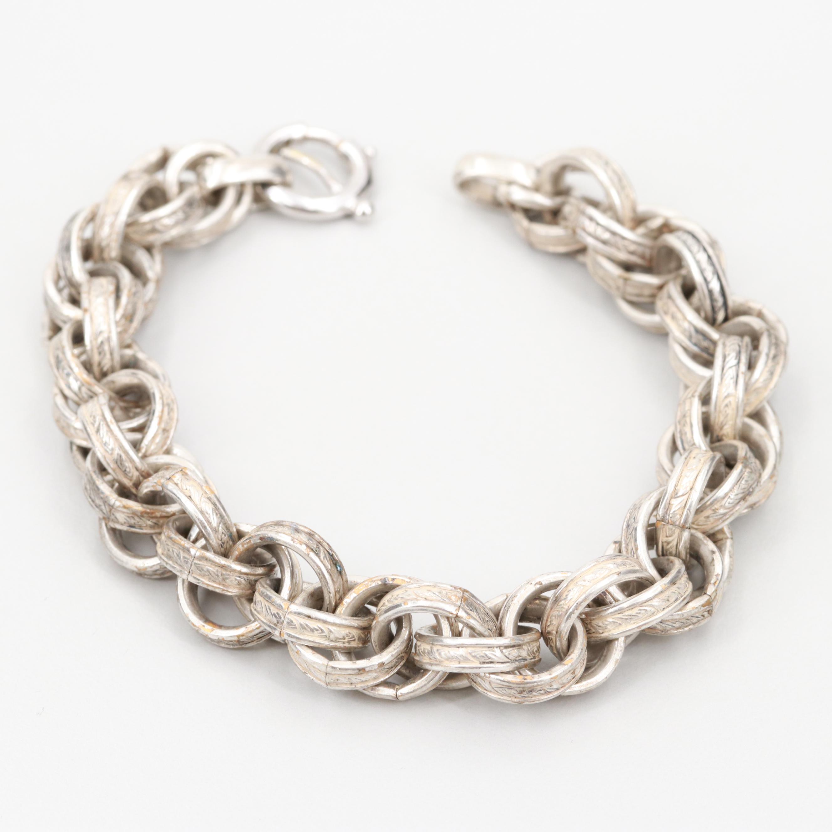 Napier Silver Tone Chain Bracelet