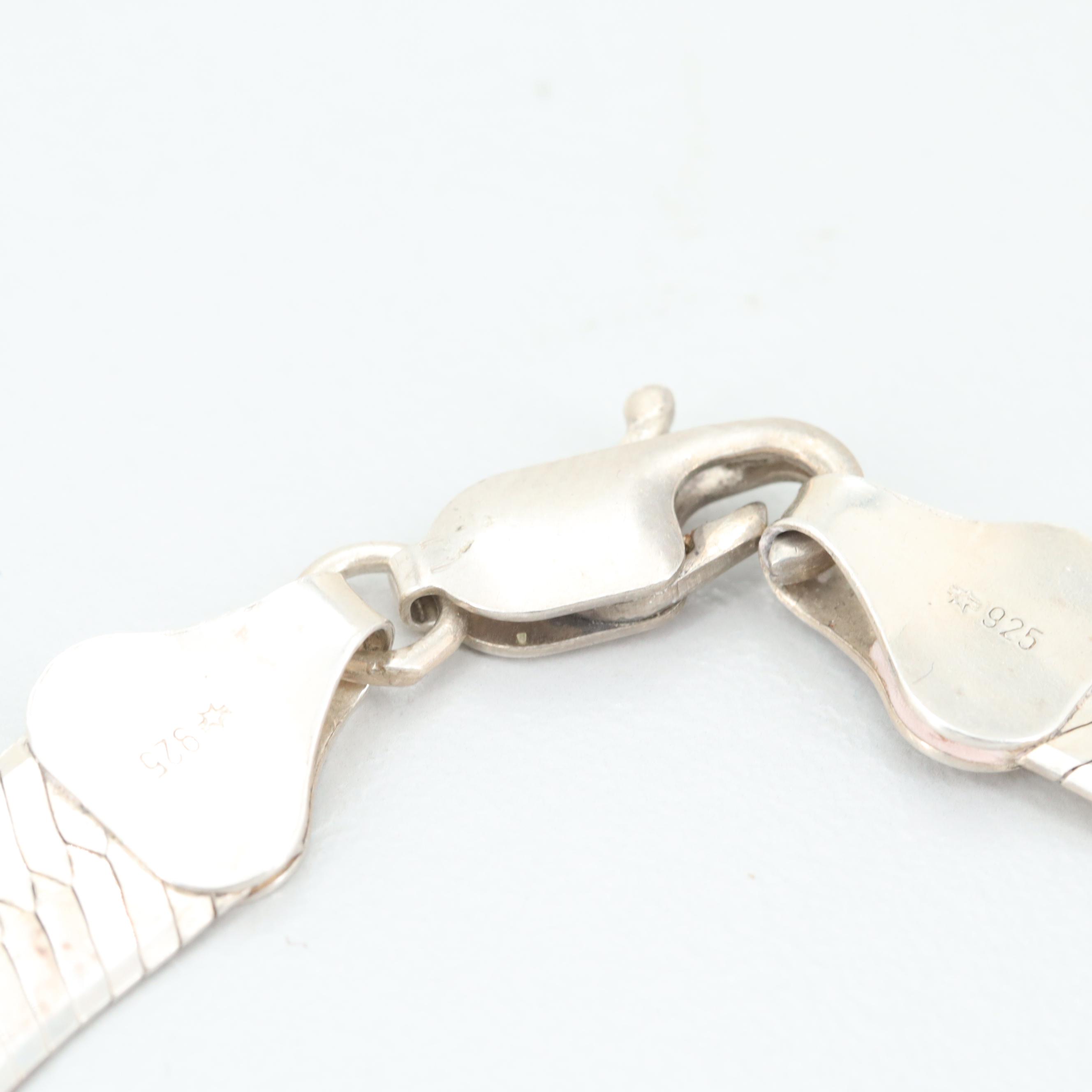Sterling Silver Herringbone Bracelet