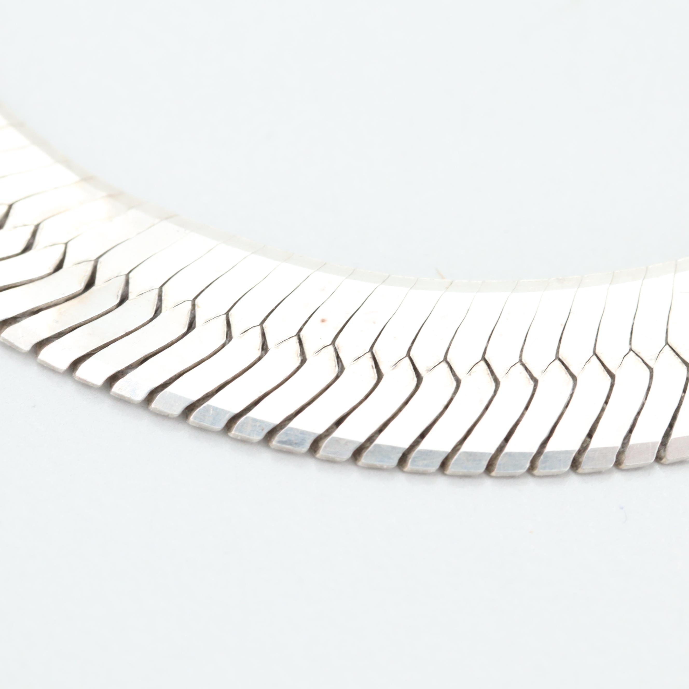 Sterling Silver Herringbone Bracelet