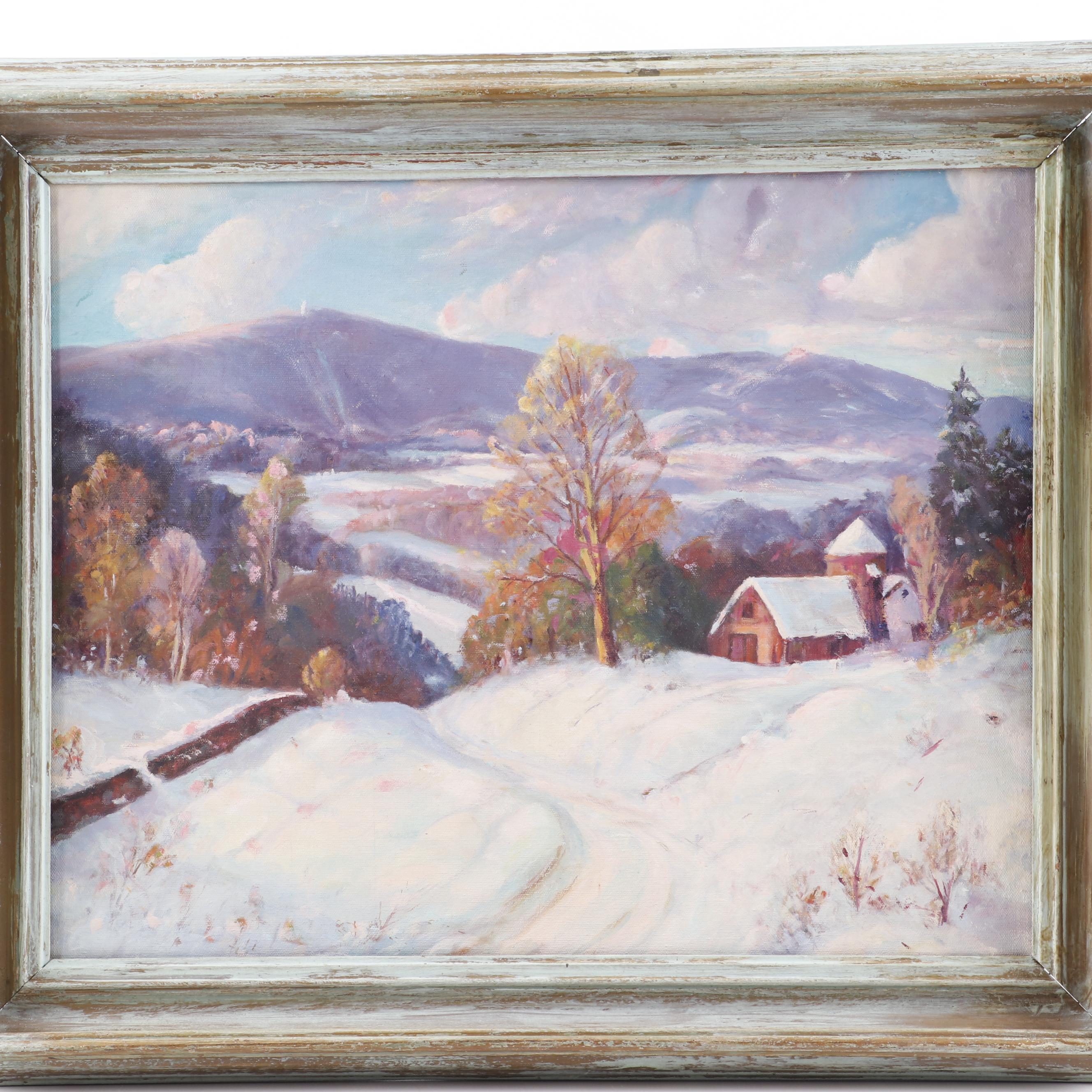 Winter Landscape Oil Painting