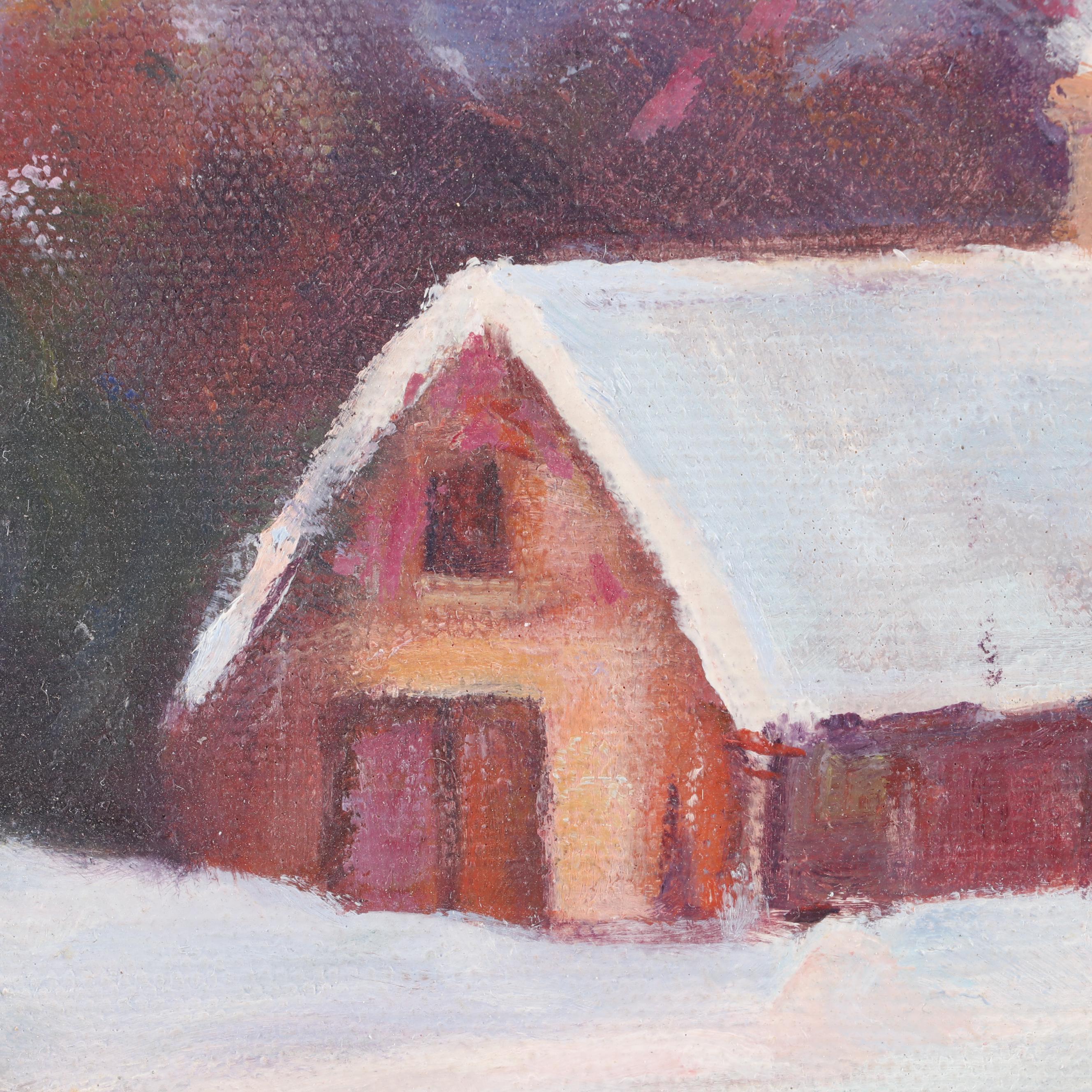 Winter Landscape Oil Painting