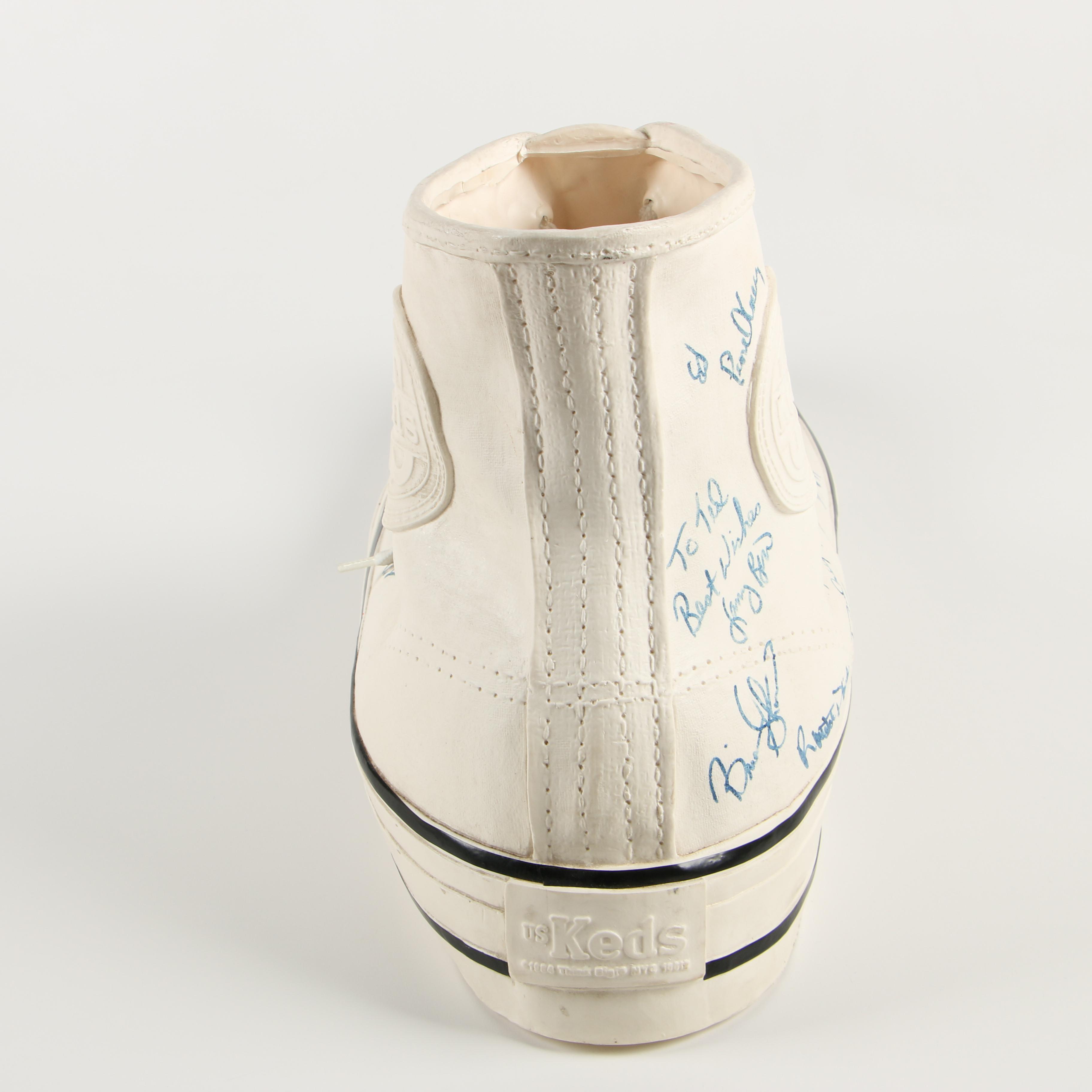 Kevin McHale, Larry Bird and the Boston Celtics Autographed Oversized Keds Shoe