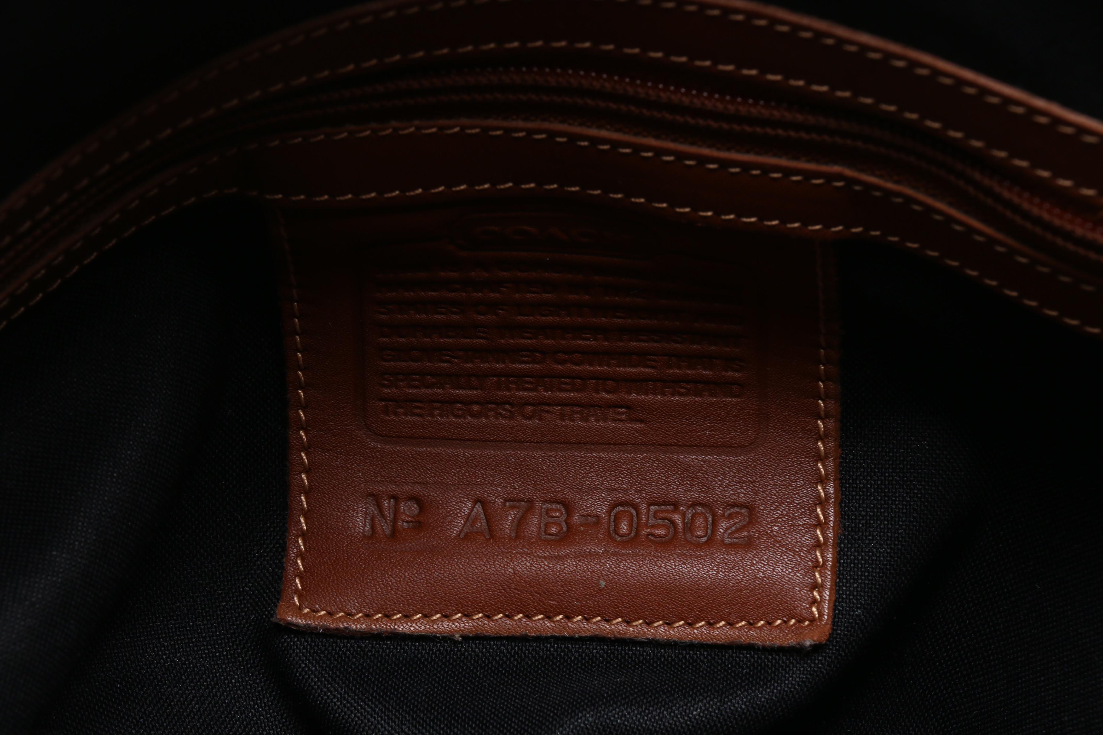 Coach Travel Collection British Tan Leather Weekender Duffel Bag