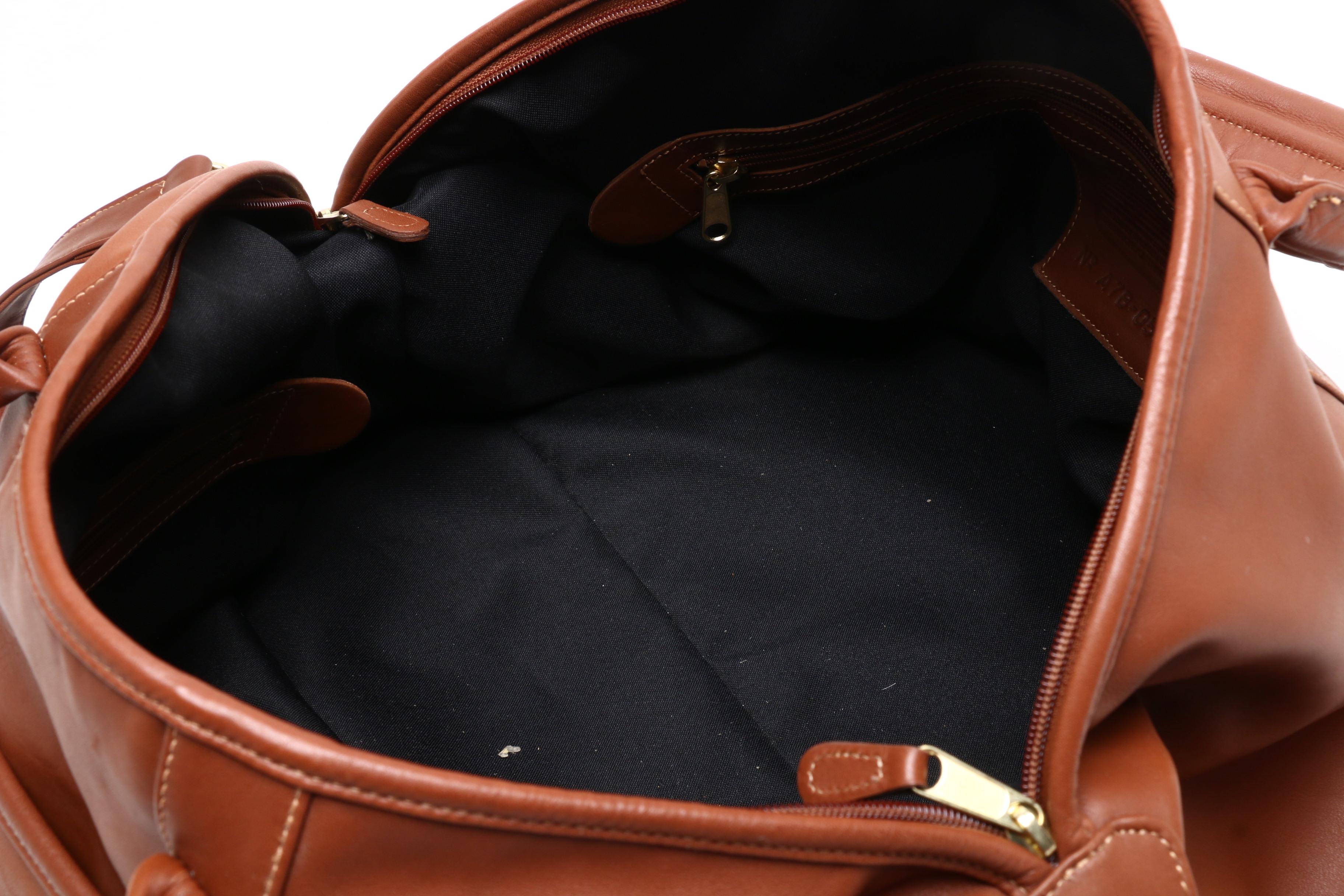 Coach Travel Collection British Tan Leather Weekender Duffel Bag