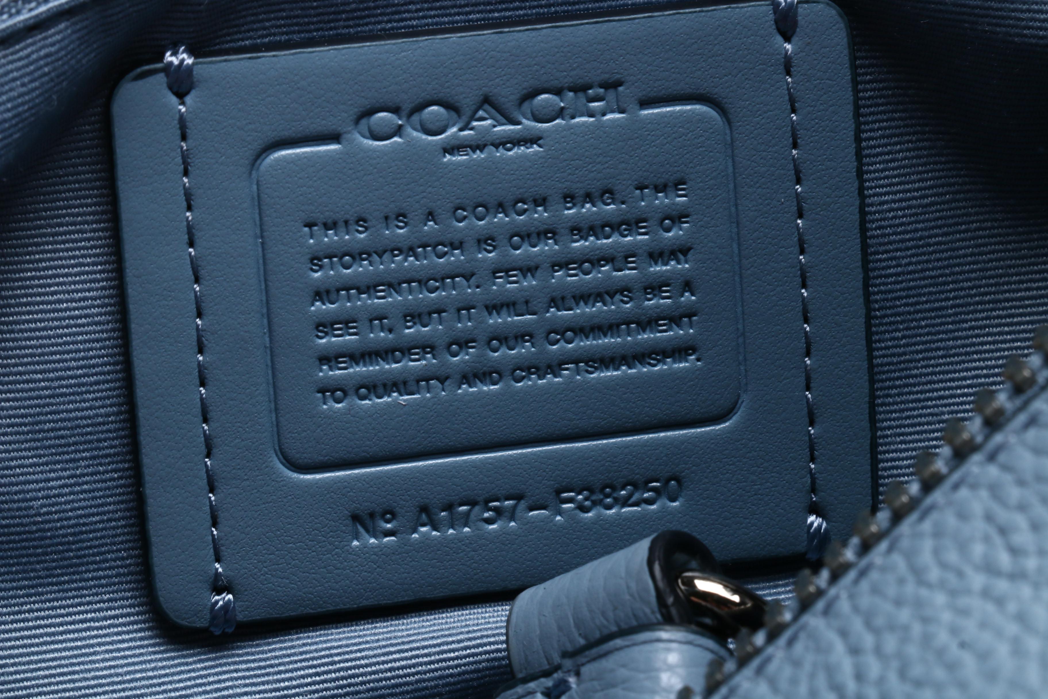 Coach Cornflower Blue Pebbled Leather Harley East West Hobo Bag with Wallet