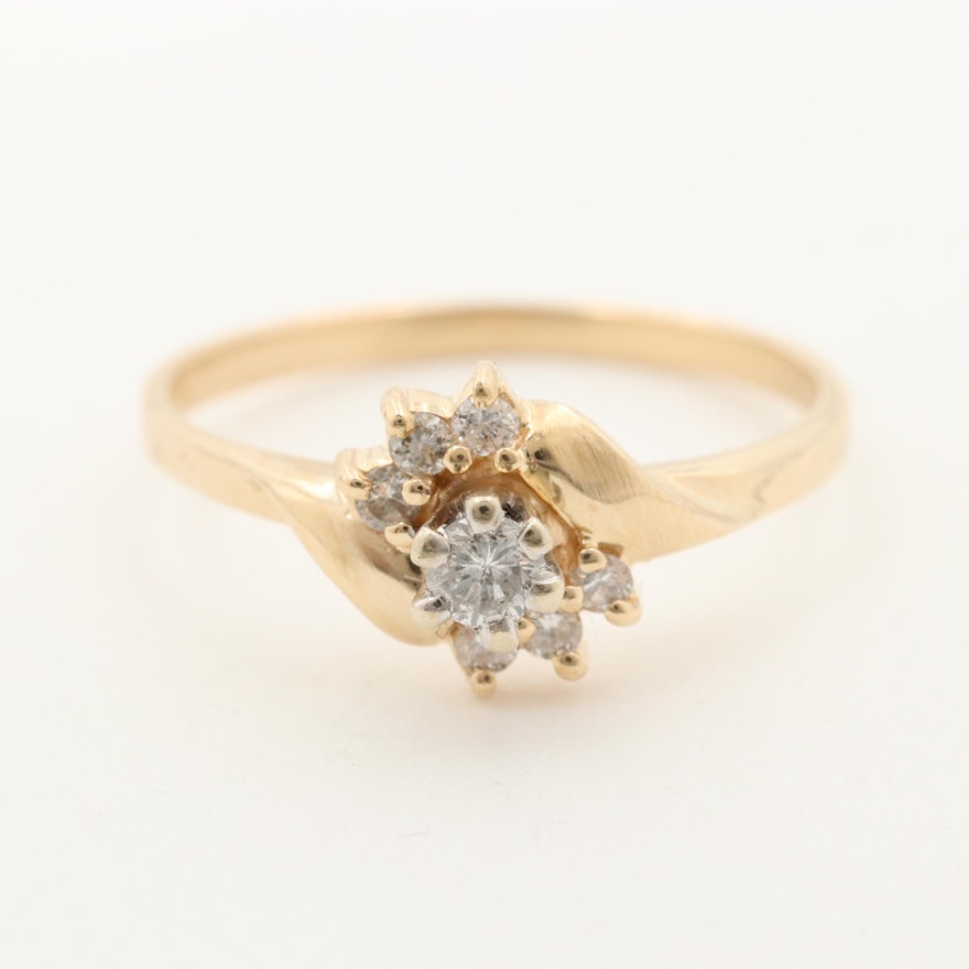 14K Yellow Gold Diamond Ring