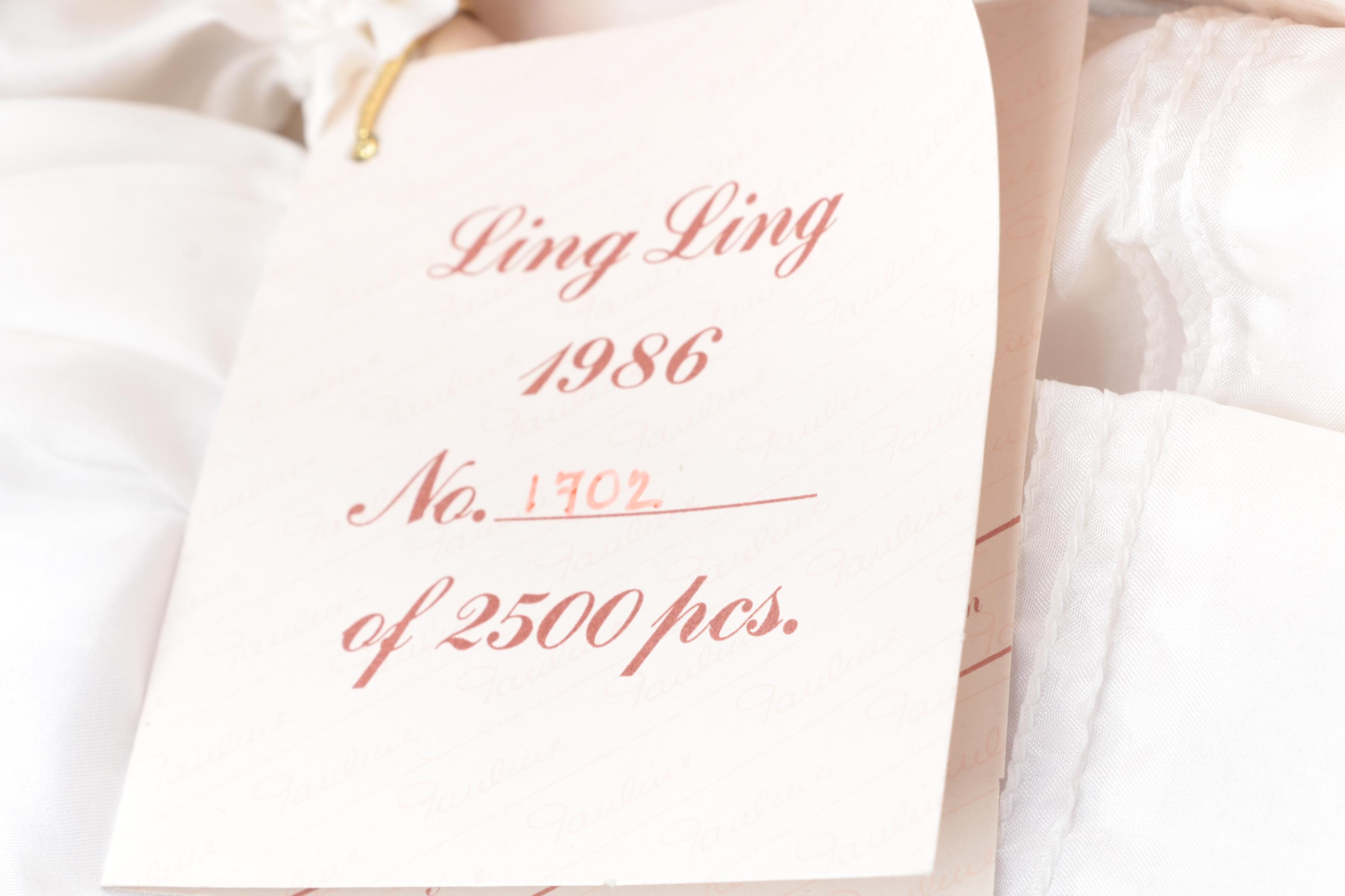 "Big Sister", "Little Sister", and "Ling Ling" Porcelain Dolls, 1980s