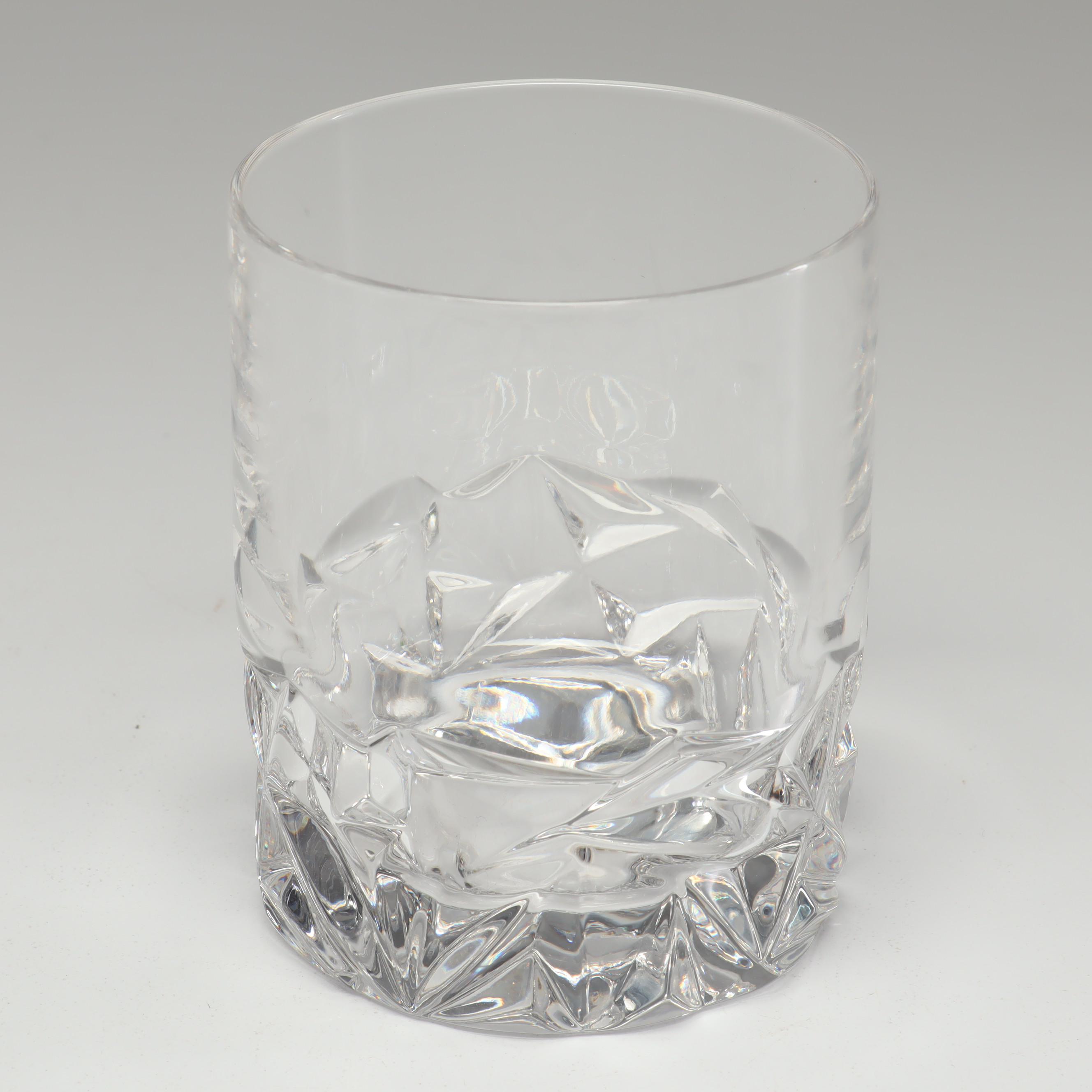Tiffany & Co. Crystal "Rock Cut" Double Old Fashioned Glasses