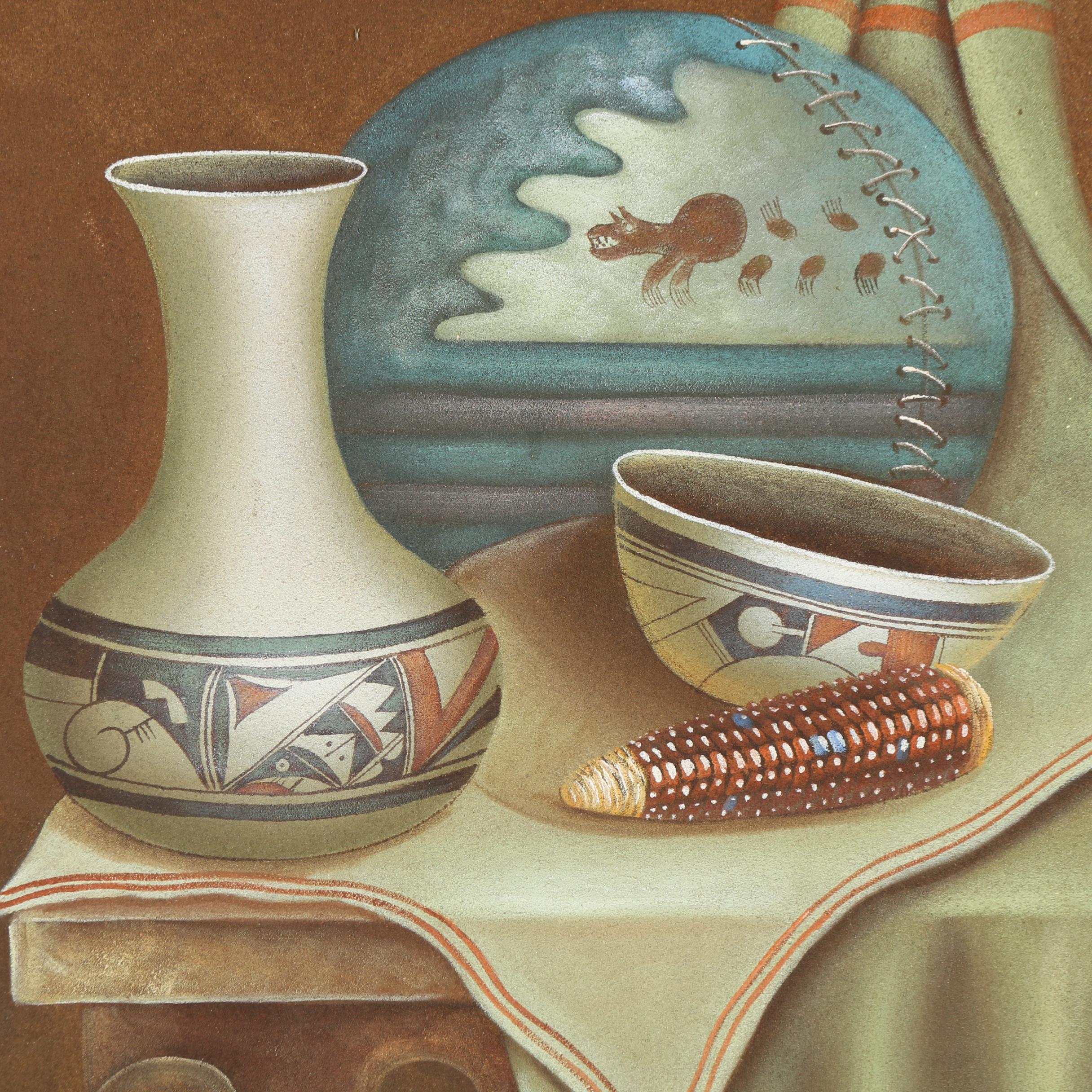 Navajo Style Still Life Sand Painting