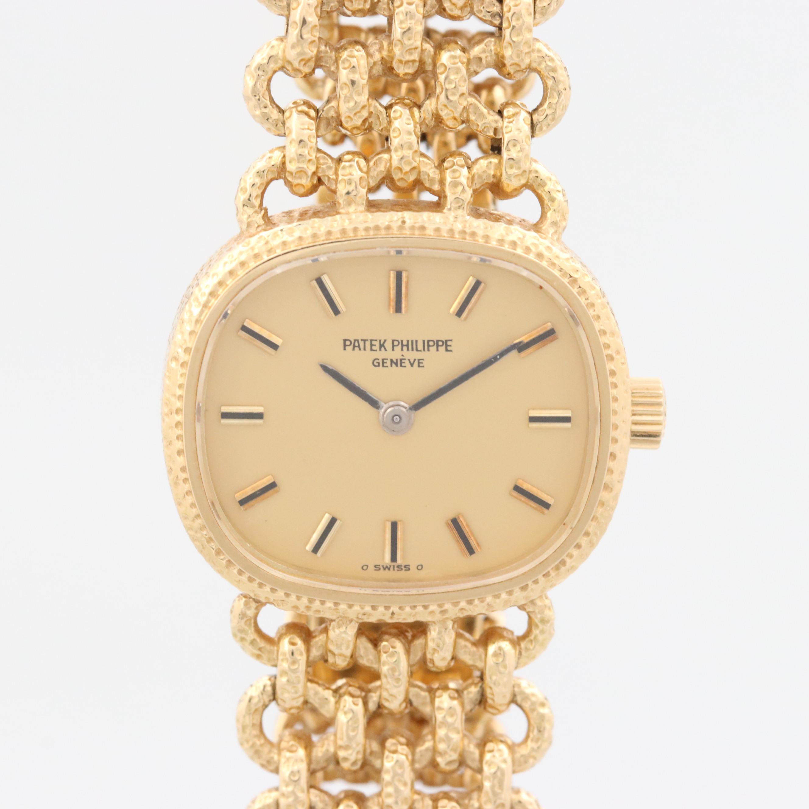 Vintage Patek Philippe Ellipse 4133/1 18K Gold Stem Wind Watch