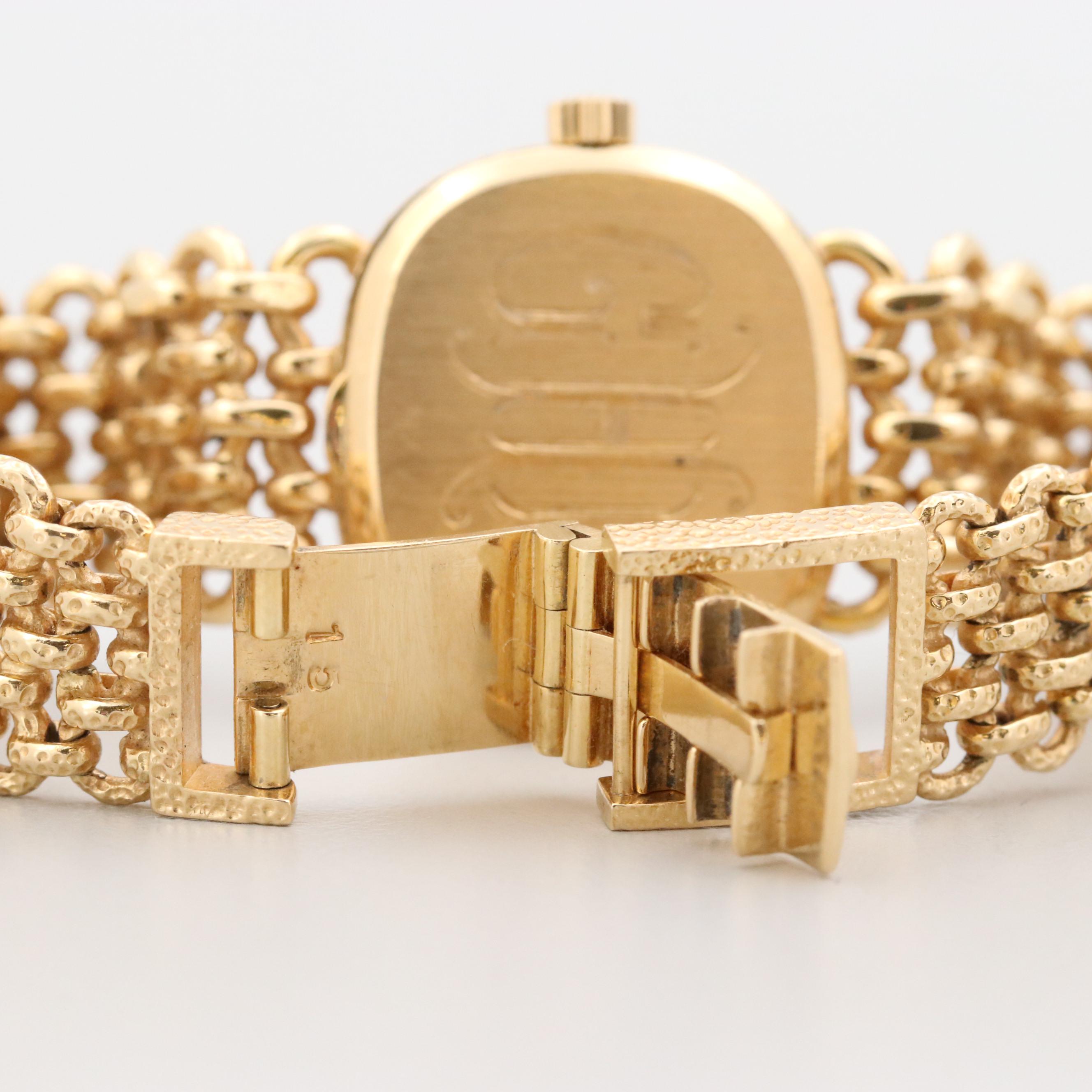 Vintage Patek Philippe Ellipse 4133/1 18K Gold Stem Wind Watch