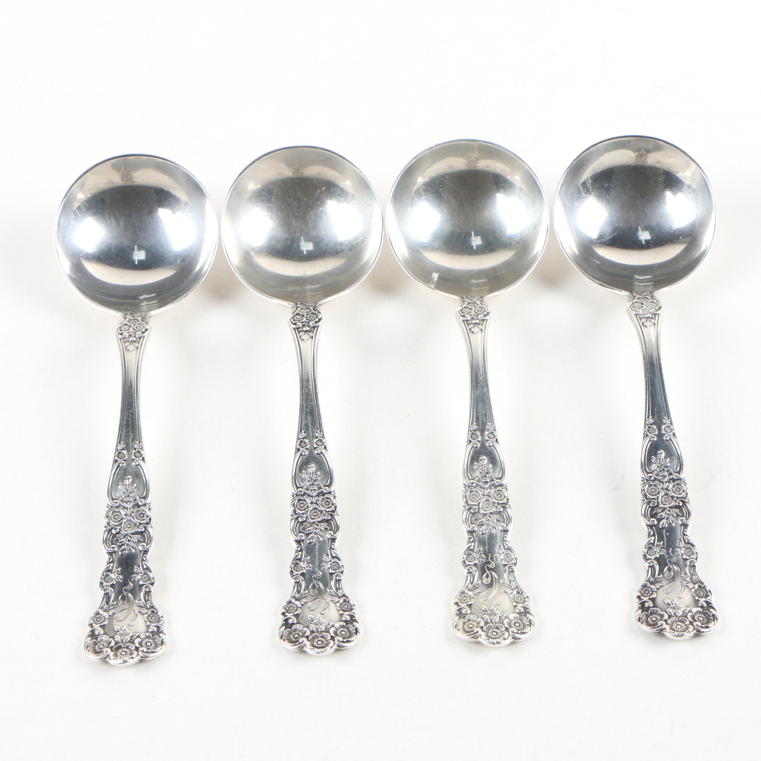 Gorham "Buttercup" Sterling Silver Butter Spreaders and Bouillon Spoons