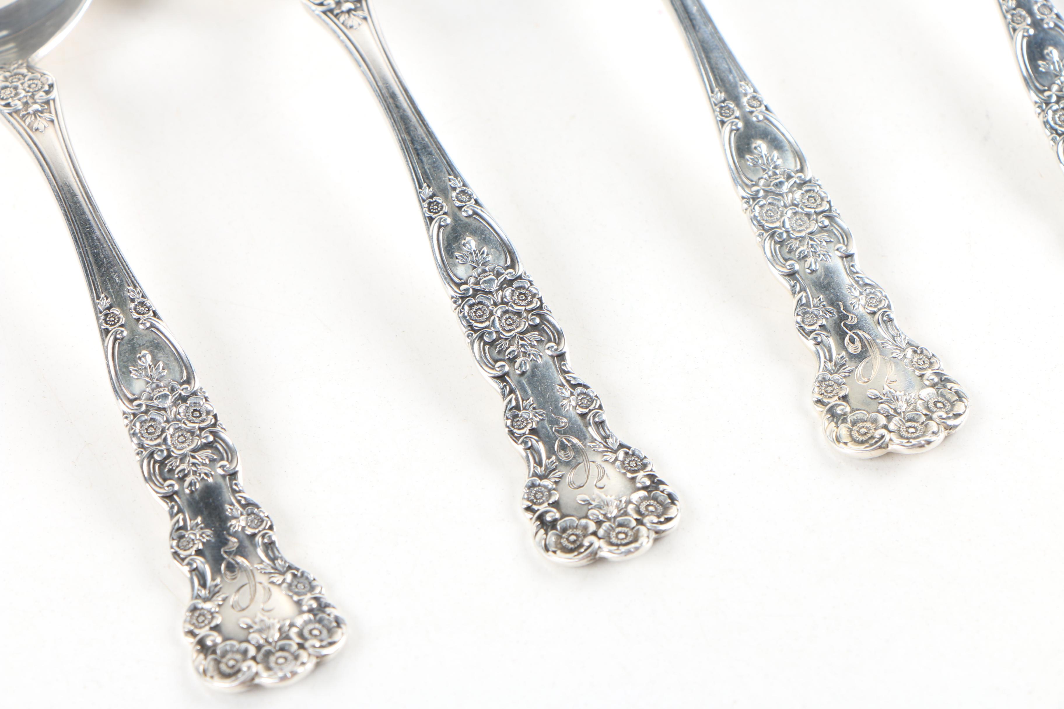 Gorham "Buttercup" Sterling Silver Butter Spreaders and Bouillon Spoons