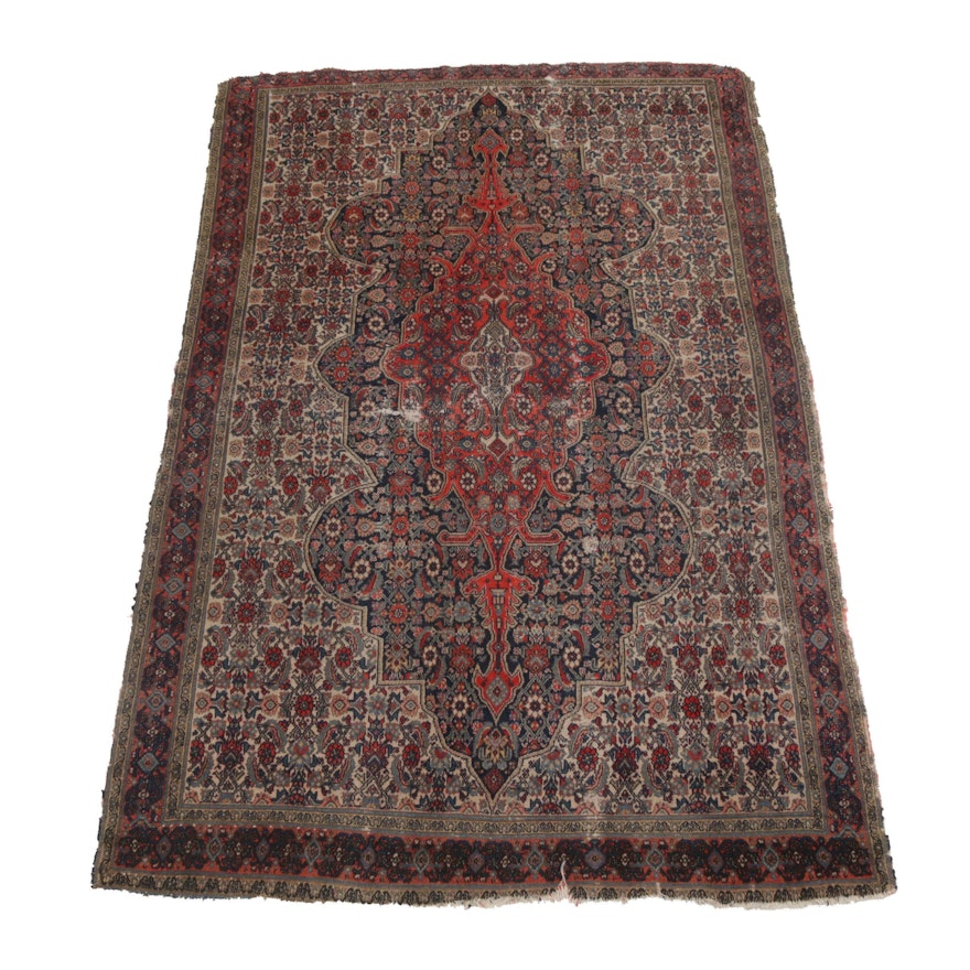 Hand-Knotted Persian Moud Rug, Circa 1920