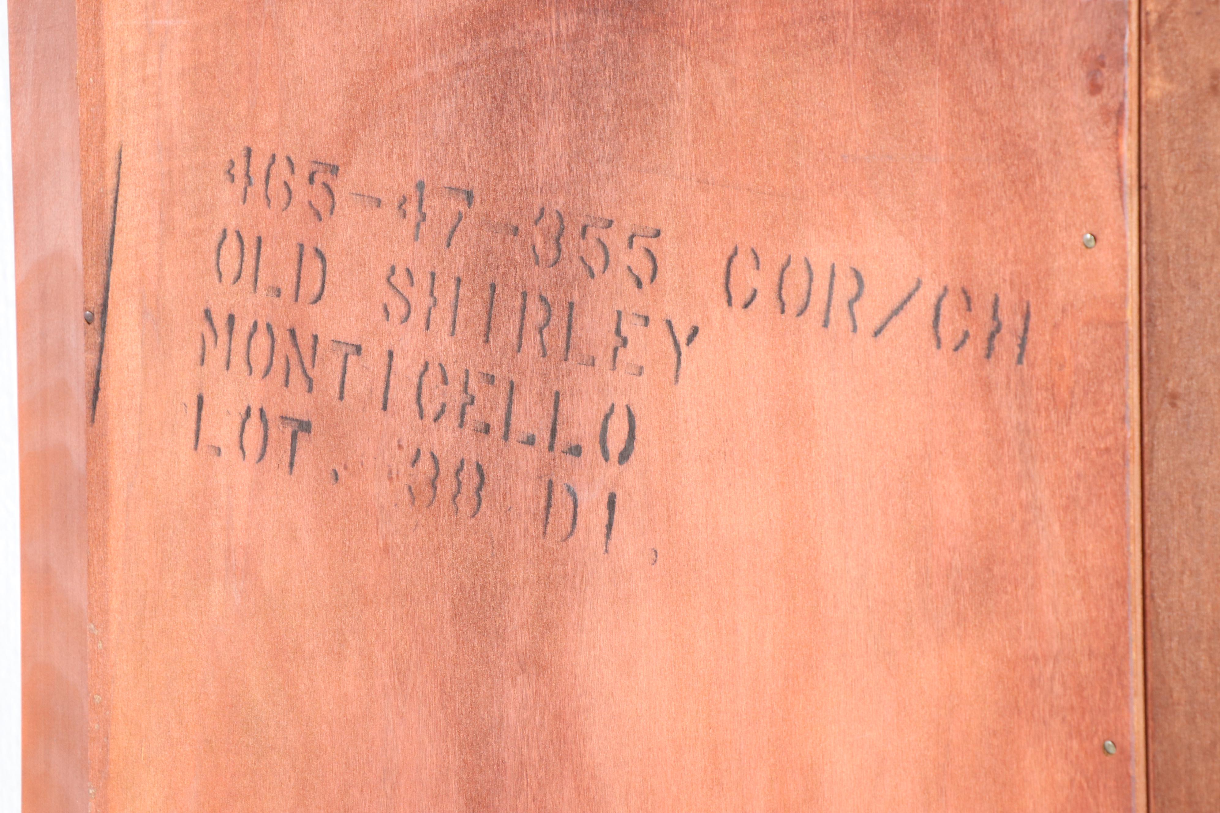 Bassett Furniture Industries "Old Shirley Monticello" Mahogany Corner Cabinet