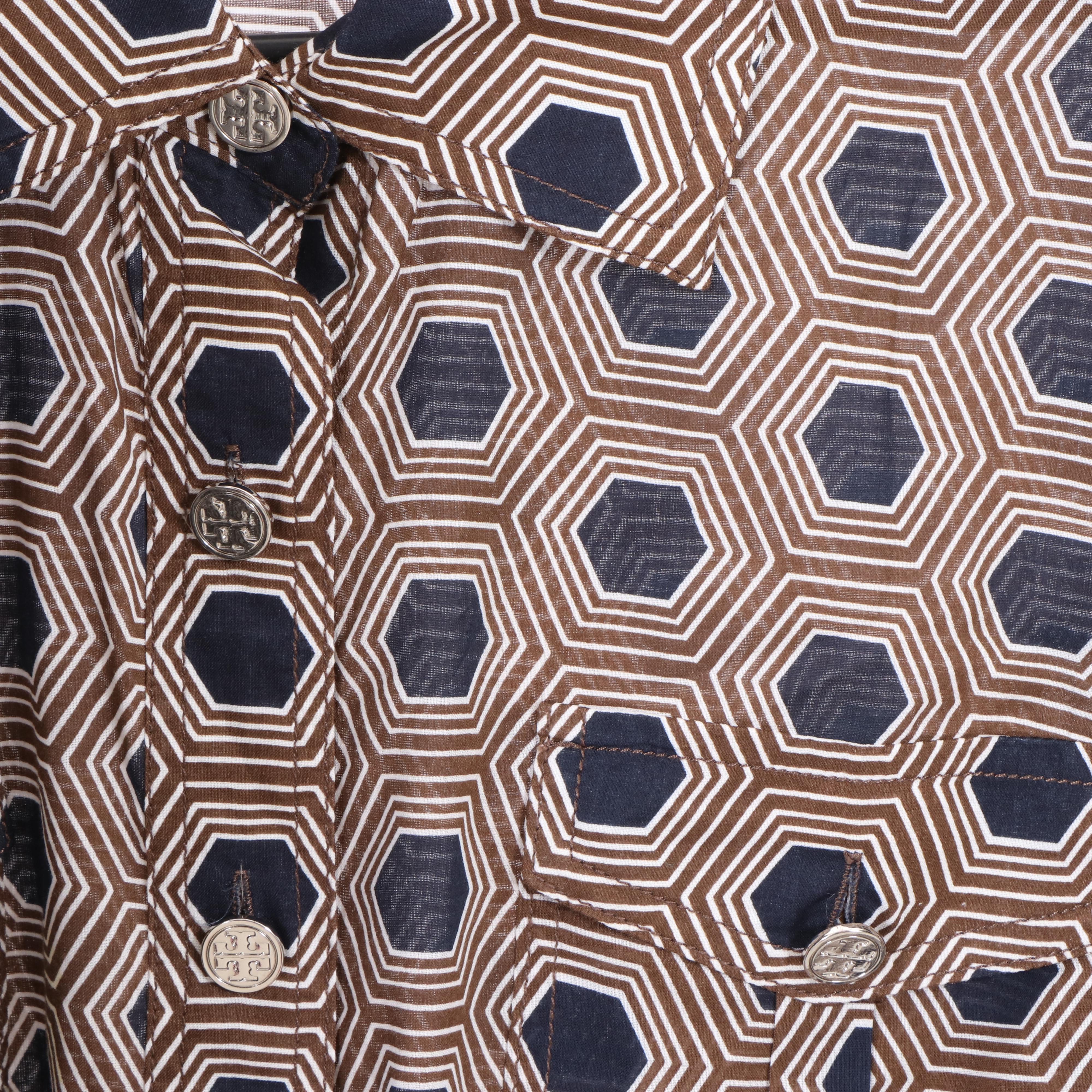 Tory Burch Cotton Long Sleeve Button-Front Shirts