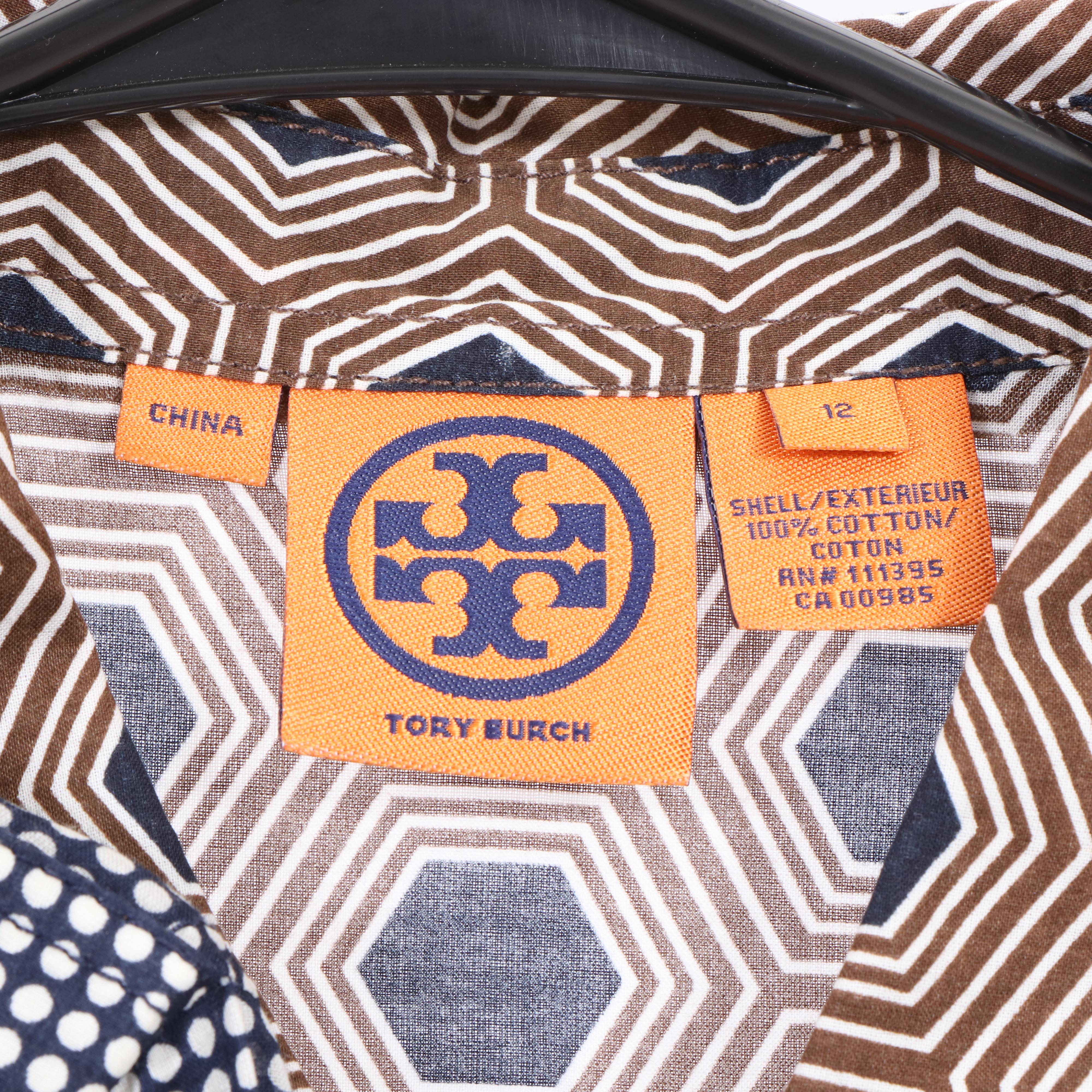 Tory Burch Cotton Long Sleeve Button-Front Shirts