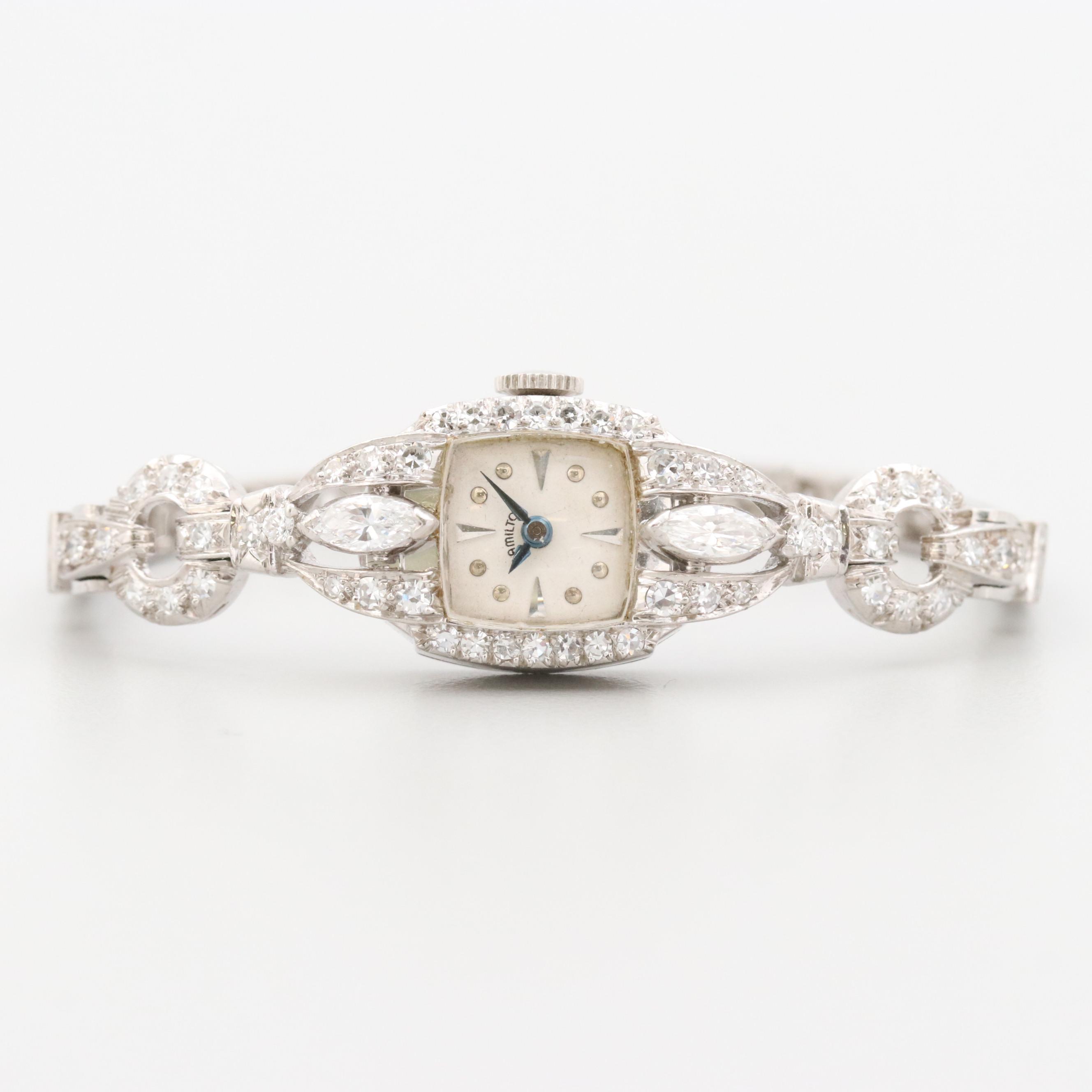 Hamilton Platinum 1.96 CTW Diamond Watch