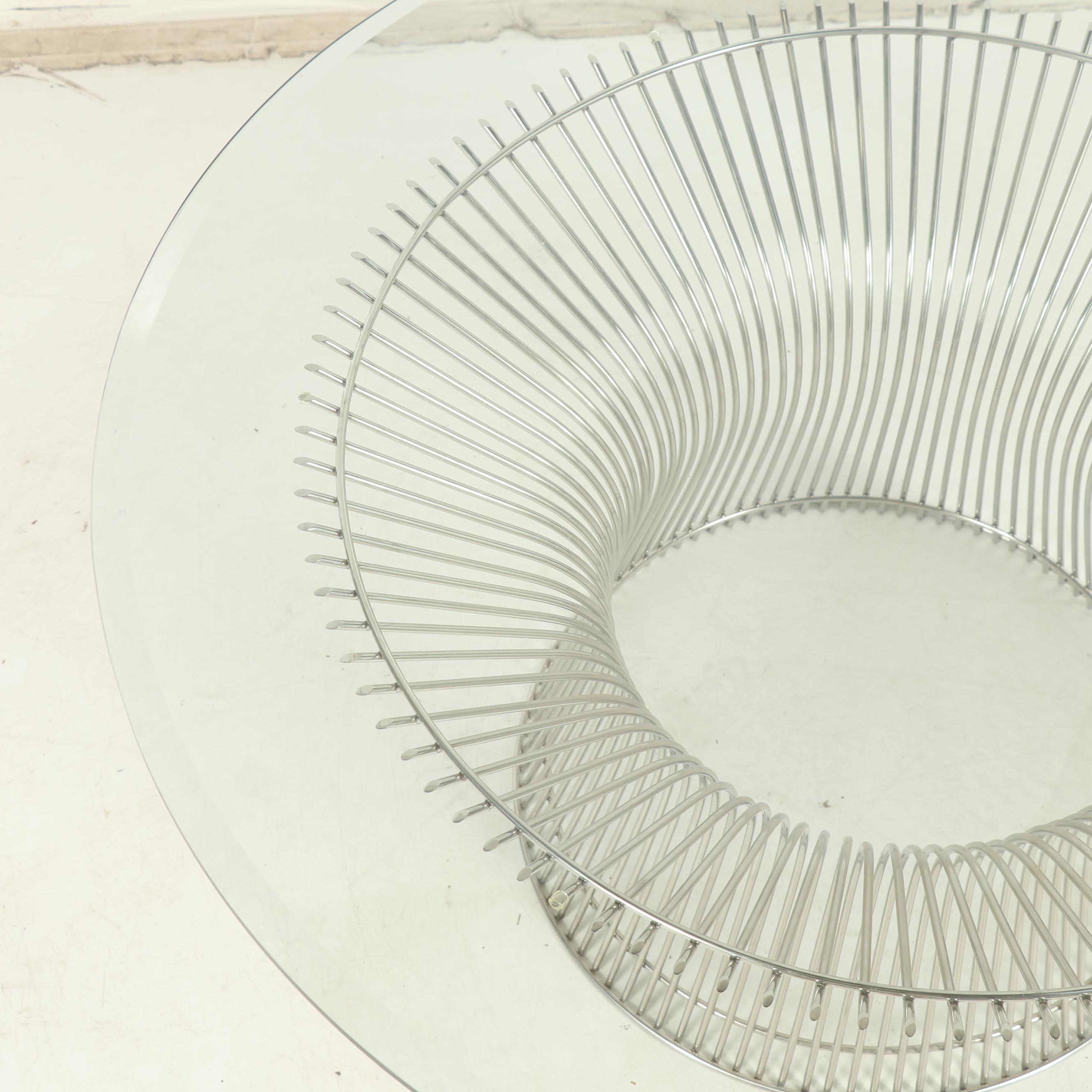 Stilnovo Fishbourne Stainless Steel Coffee Table with Glass Table Top