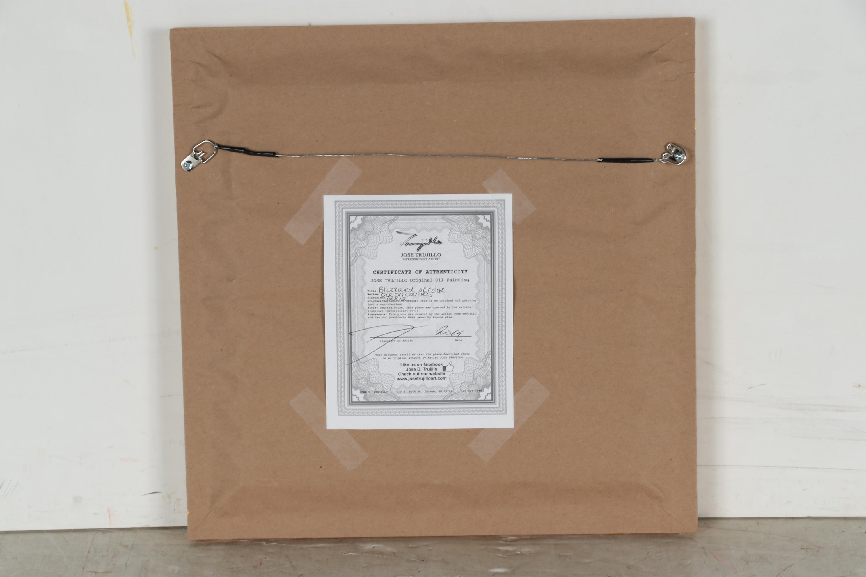 Jose Trujillo 2019 Oil Painting "Blizzard of Color"