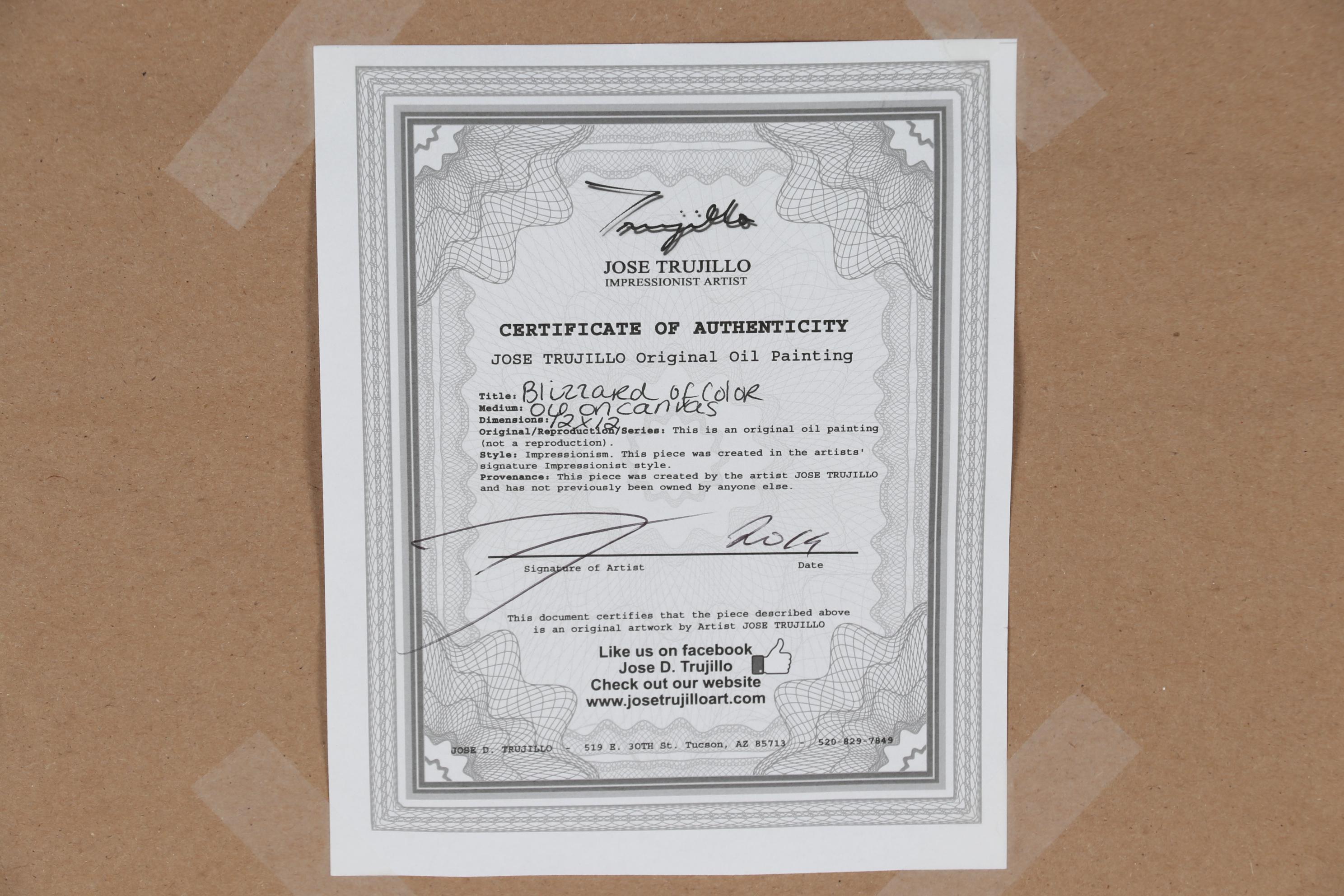 Jose Trujillo 2019 Oil Painting "Blizzard of Color"