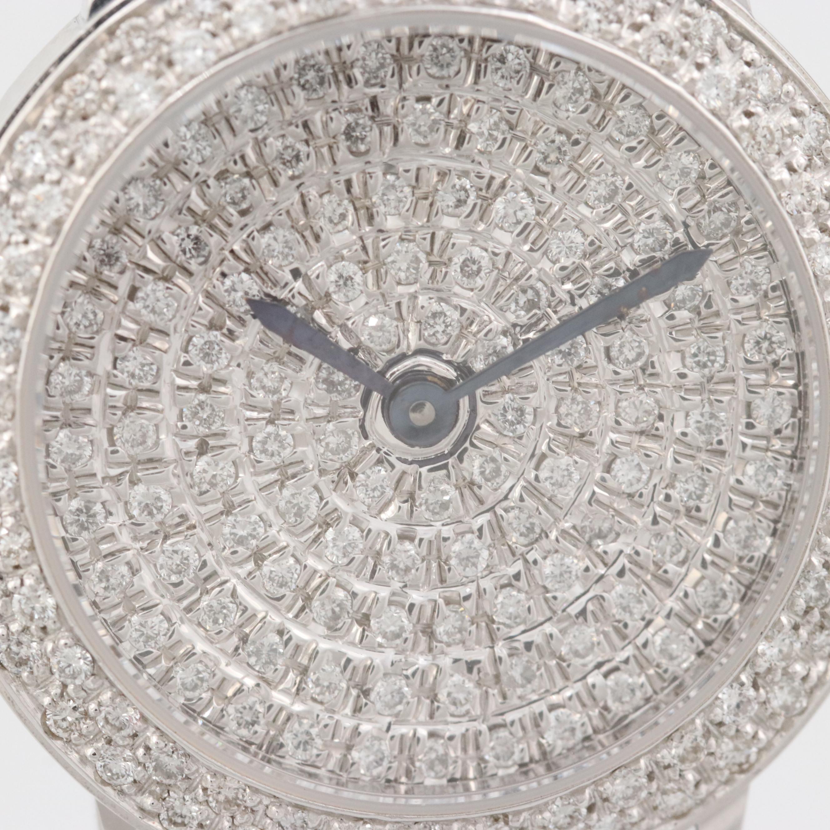 Vicence Milor 14K White Gold and 1.06 CTW Diamond Quartz Watch