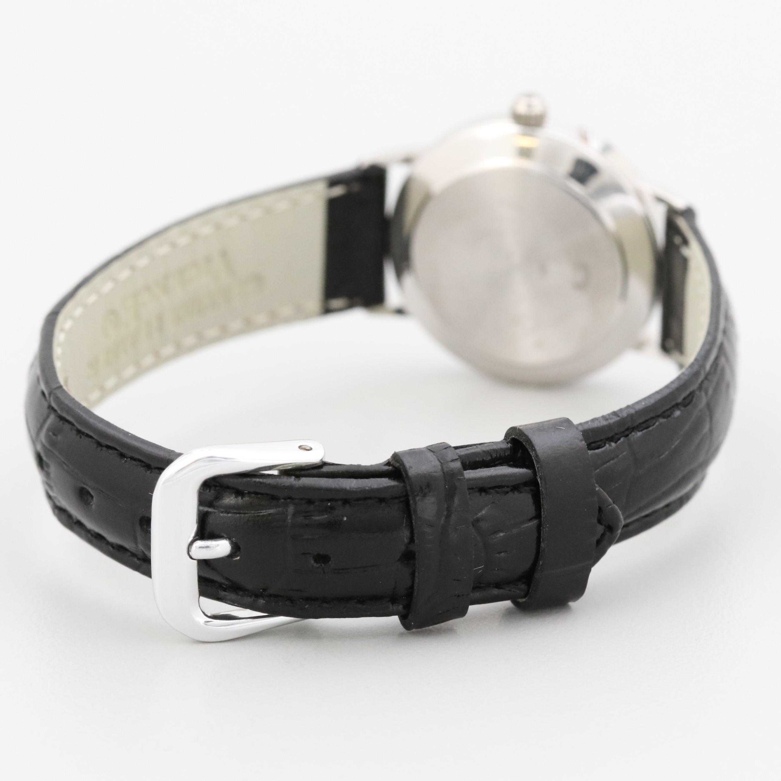 Vicence Milor 14K White Gold and 1.06 CTW Diamond Quartz Watch