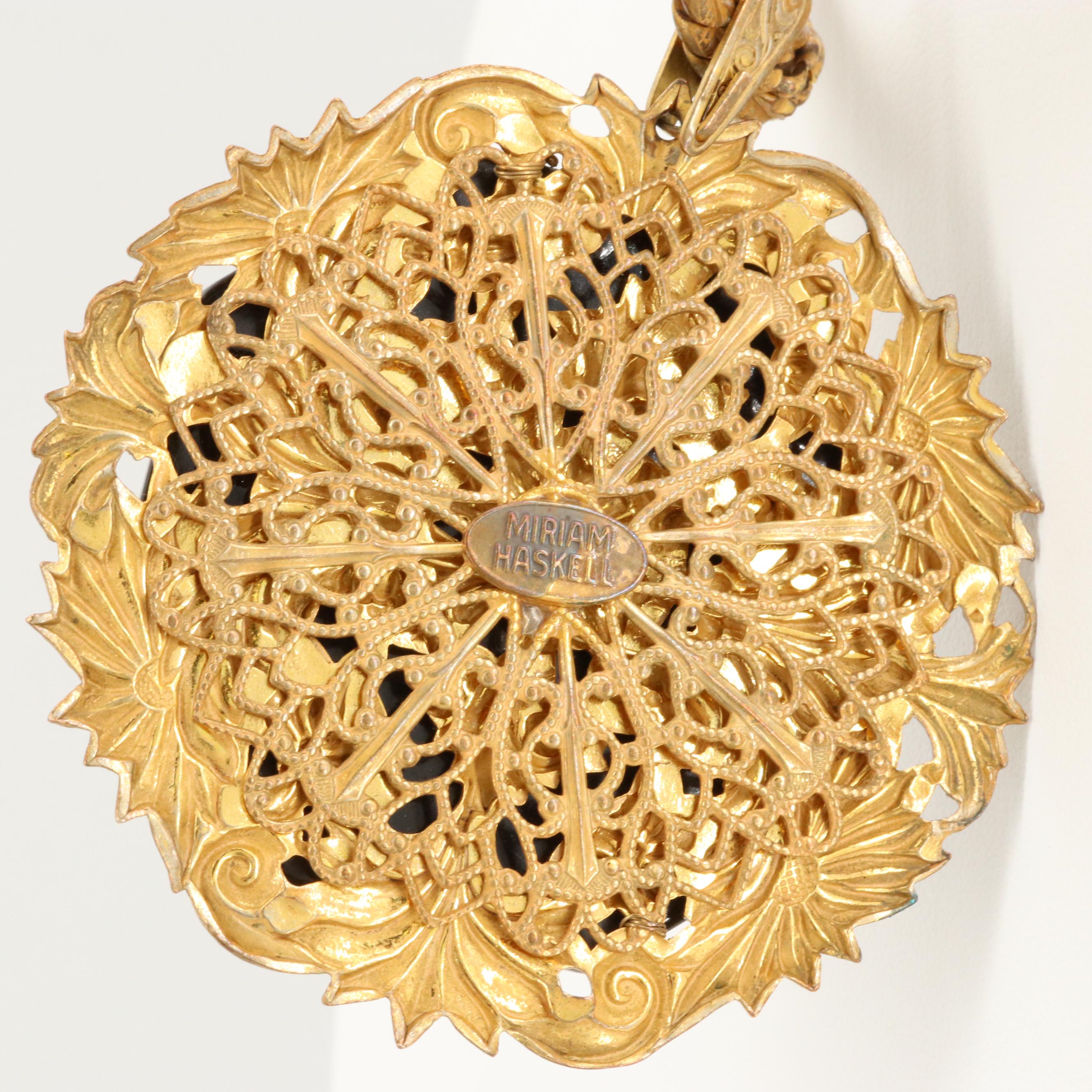 Circa 1975 Miriam Haskell Serbian Coat of Arms Necklace