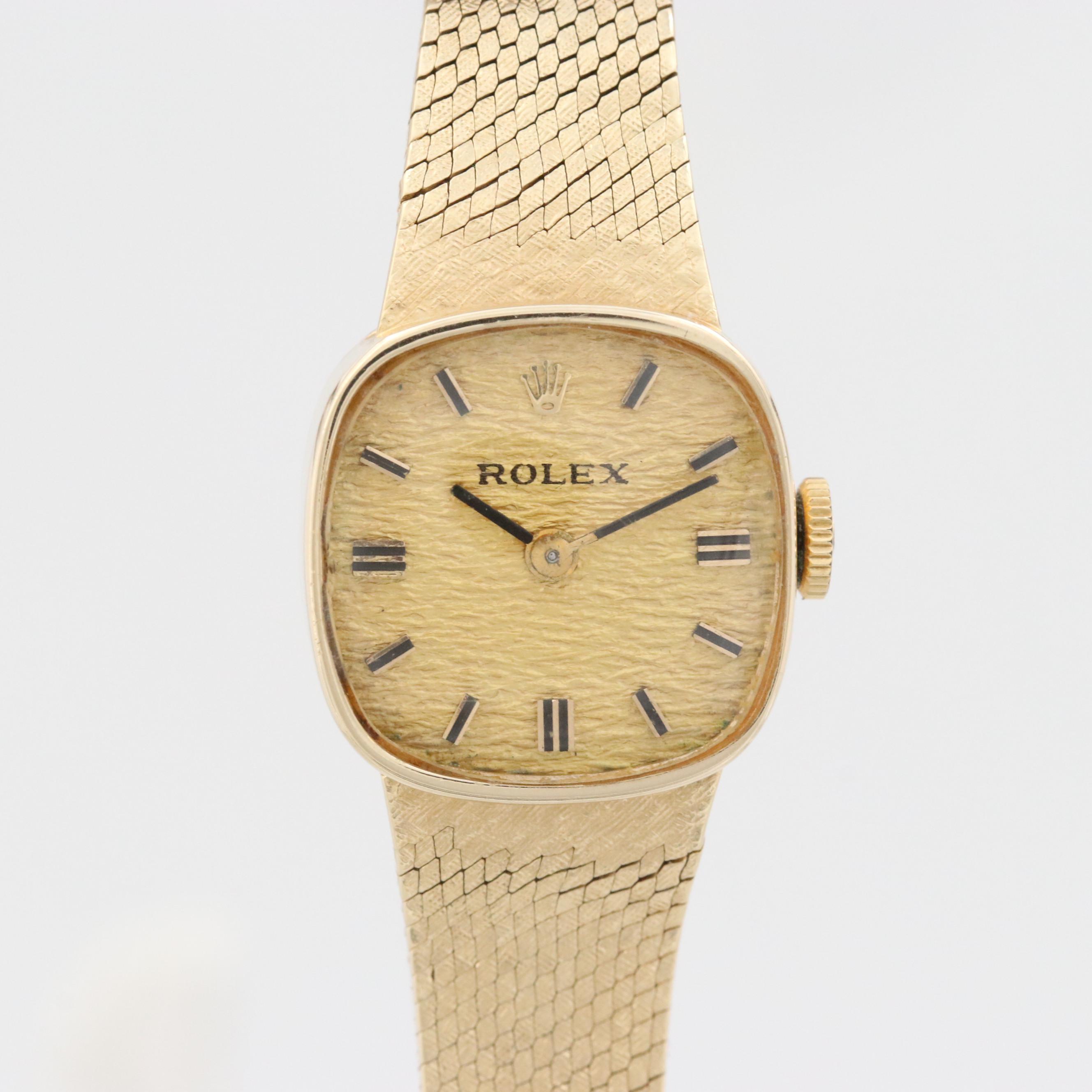 Vintage Rolex 8113 14K Gold Cocktail Watch Stem Wind Watch