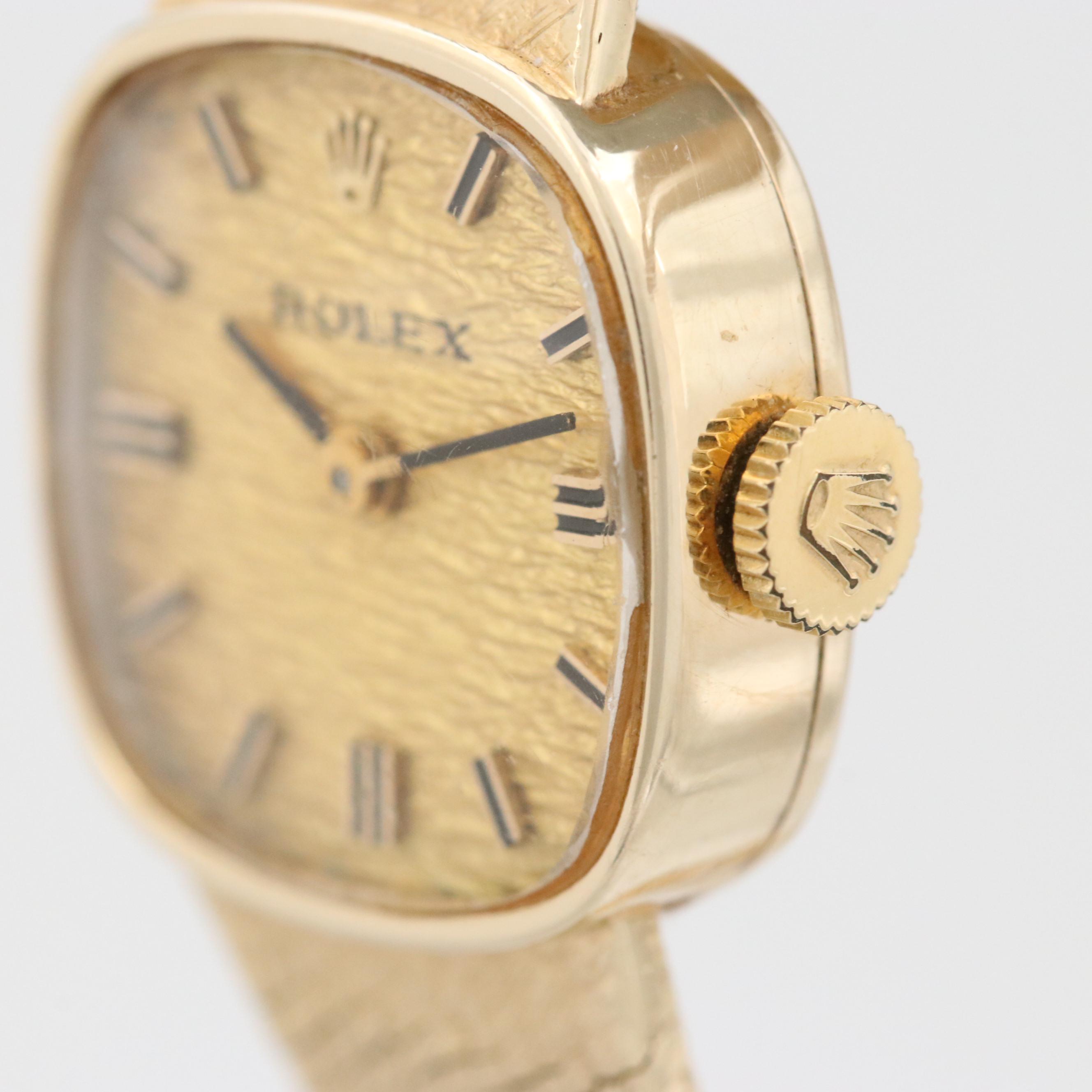Vintage Rolex 8113 14K Gold Cocktail Watch Stem Wind Watch