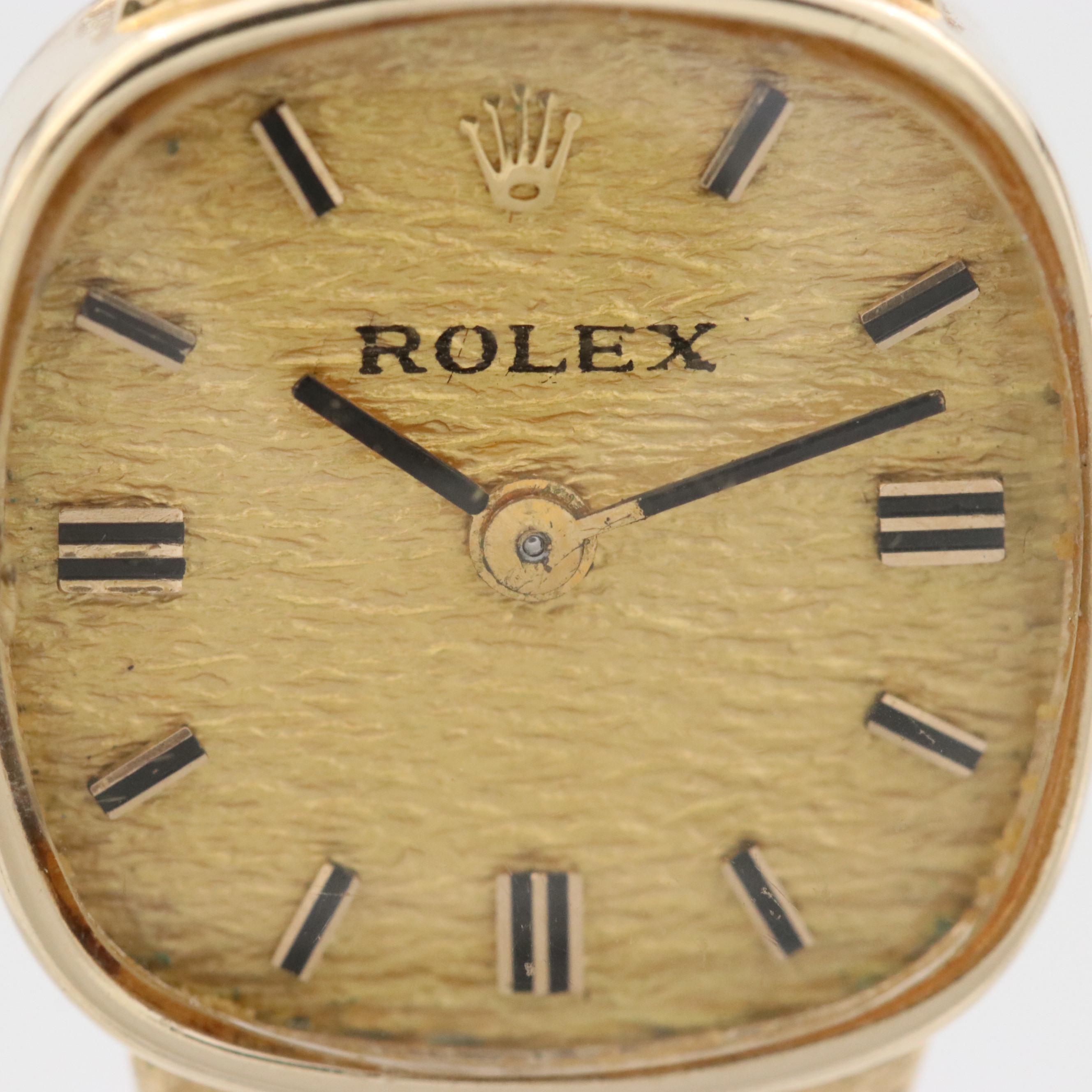 Vintage Rolex 8113 14K Gold Cocktail Watch Stem Wind Watch