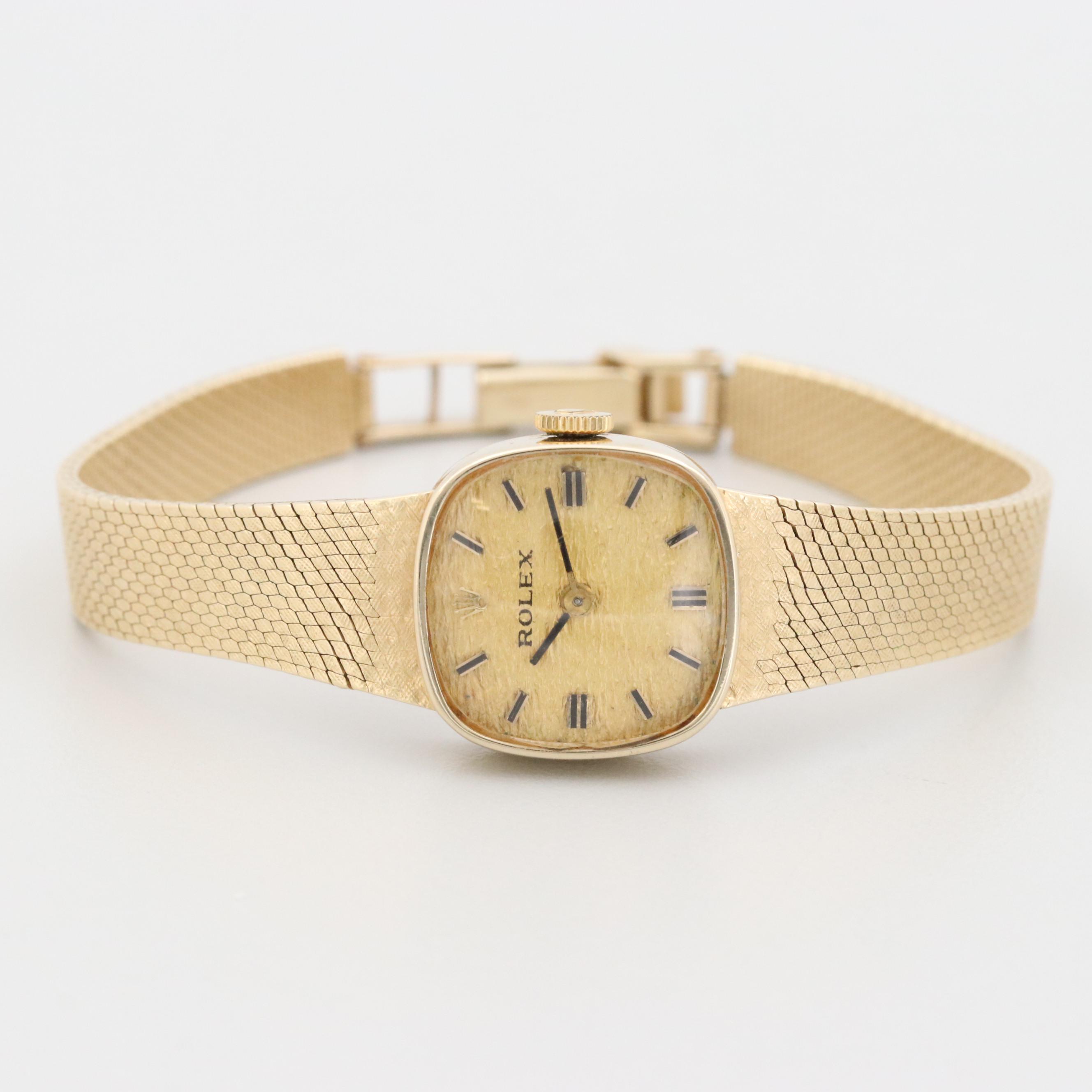 Vintage Rolex 8113 14K Gold Cocktail Watch Stem Wind Watch