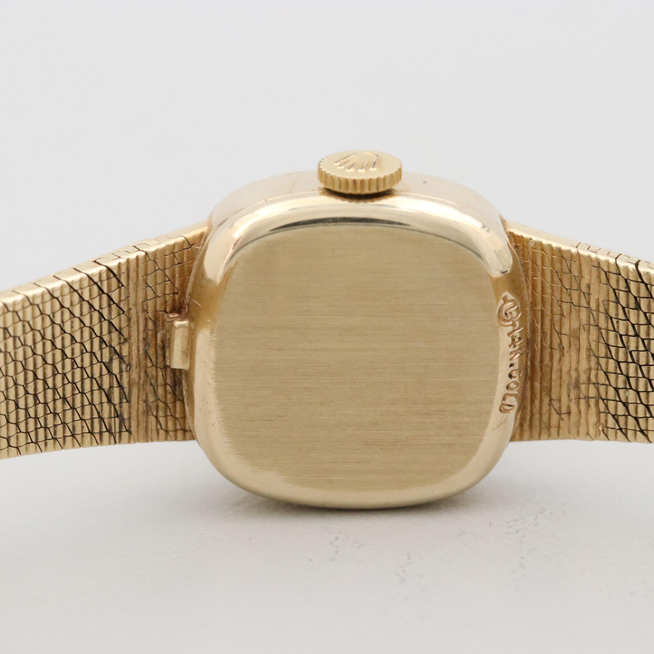 Vintage Rolex 8113 14K Gold Cocktail Watch Stem Wind Watch