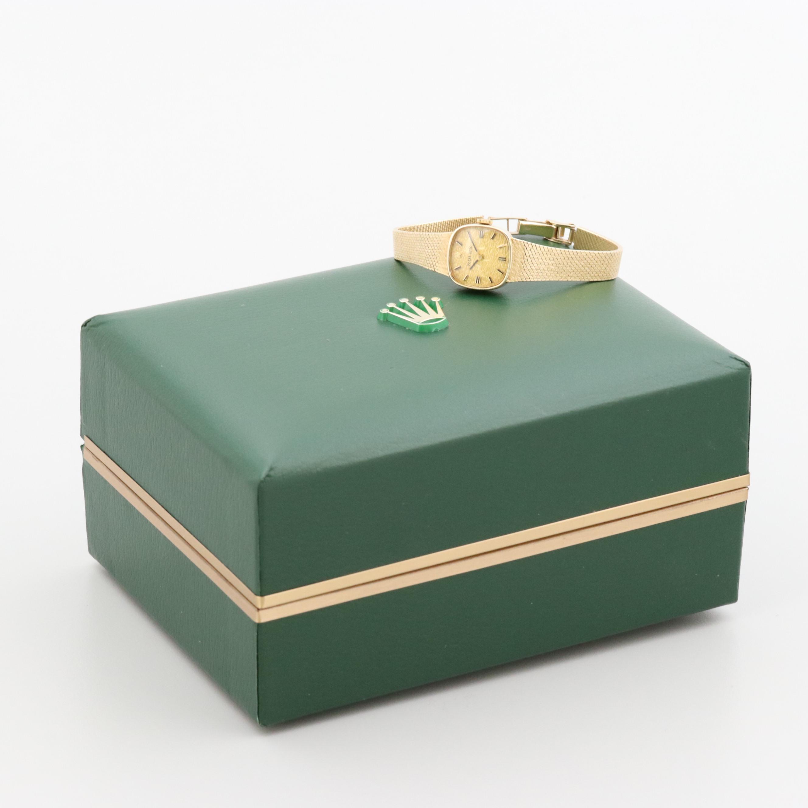 Vintage Rolex 8113 14K Gold Cocktail Watch Stem Wind Watch