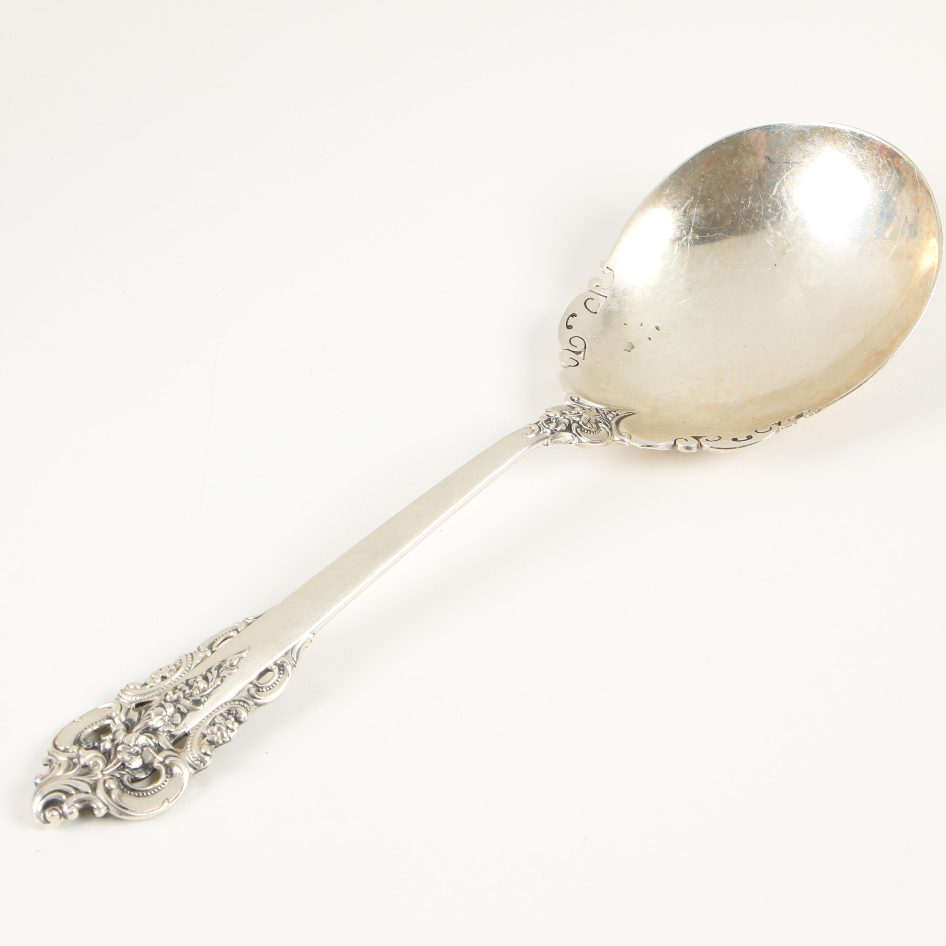 Wallace Sterling Silver "Grand Baroque" Flatware, Mid-Century